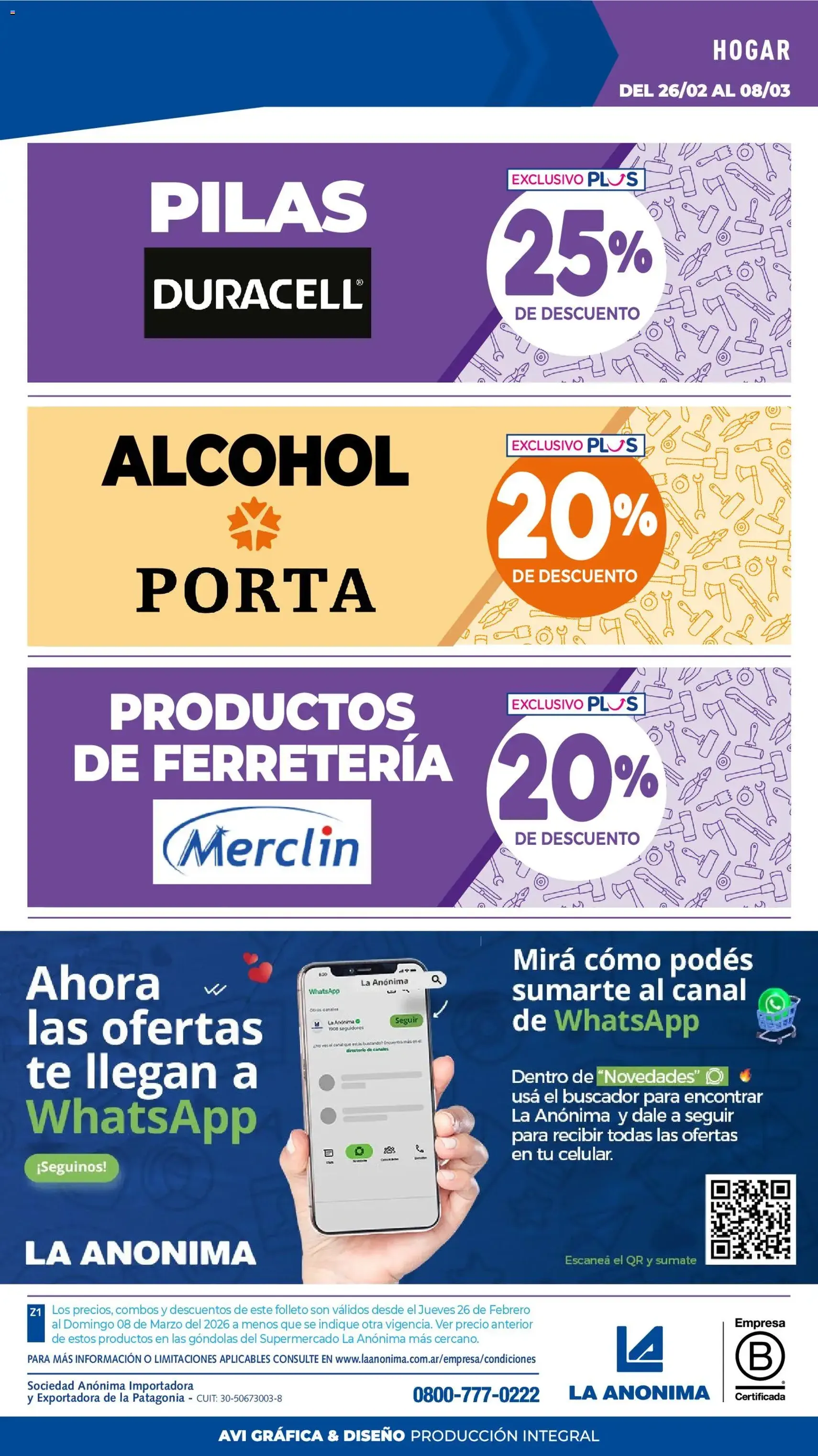 La Anonima catálogo - folleto válido desde 26/02/2026 página 46 de 46
