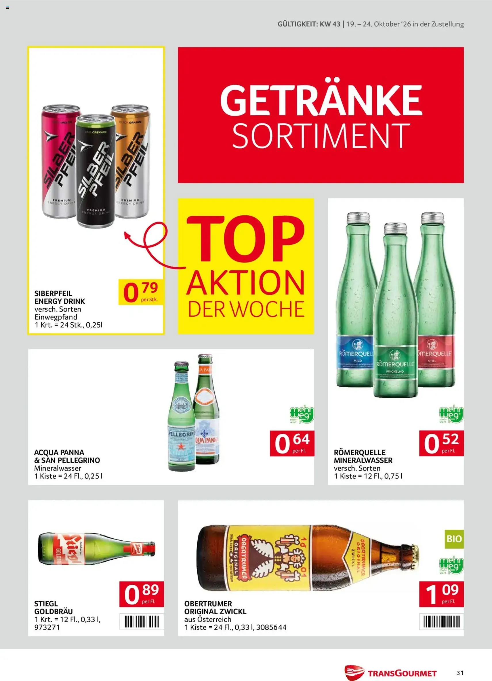 Transgourmet Flugblatt - Gültiger Prospekt ab 19.10.2026, Seite 31 von insgesamt 40