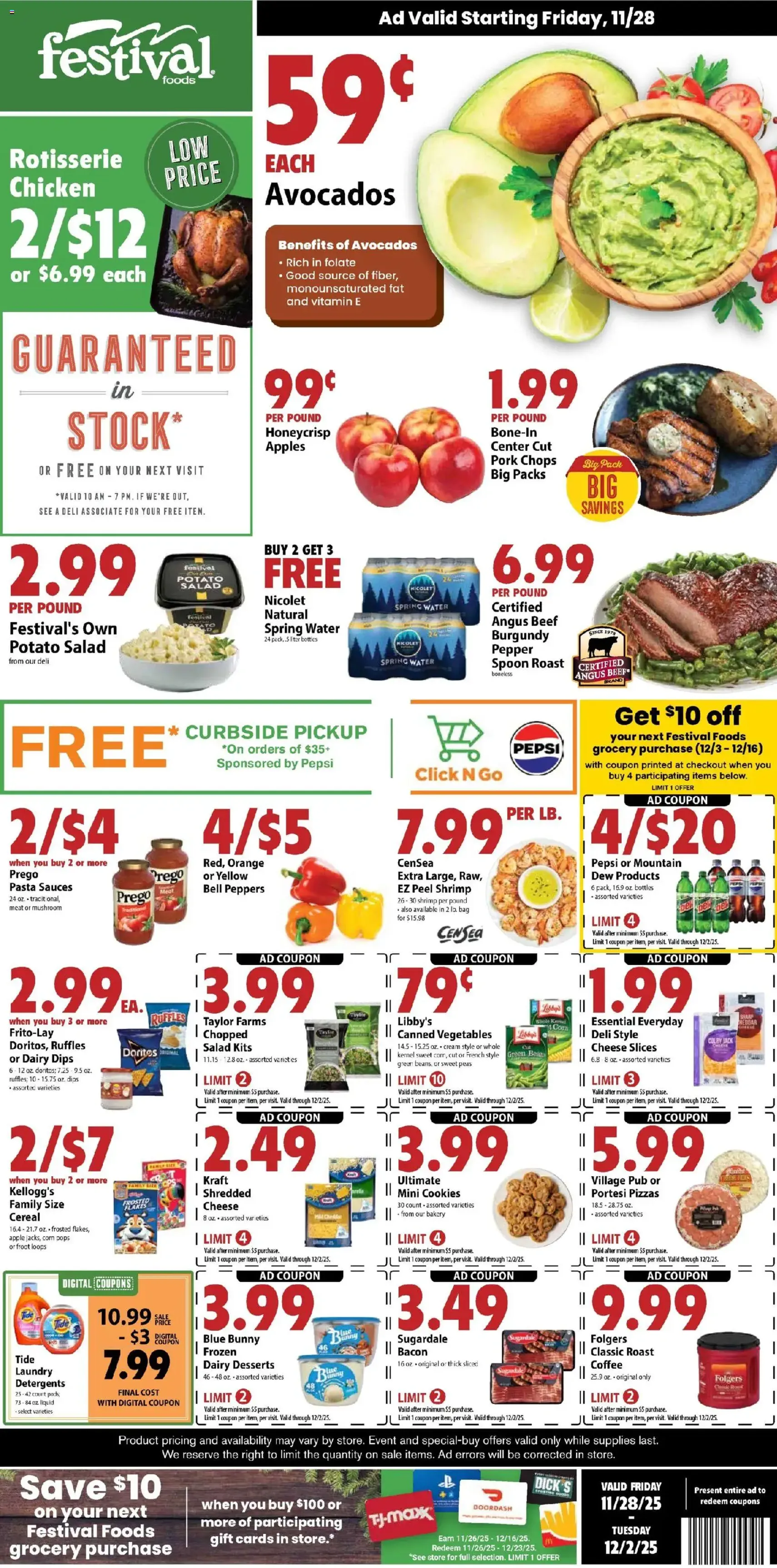 Festival Foods Weekly Ad - valid flyer from 11/28/2025, page 1 of 6