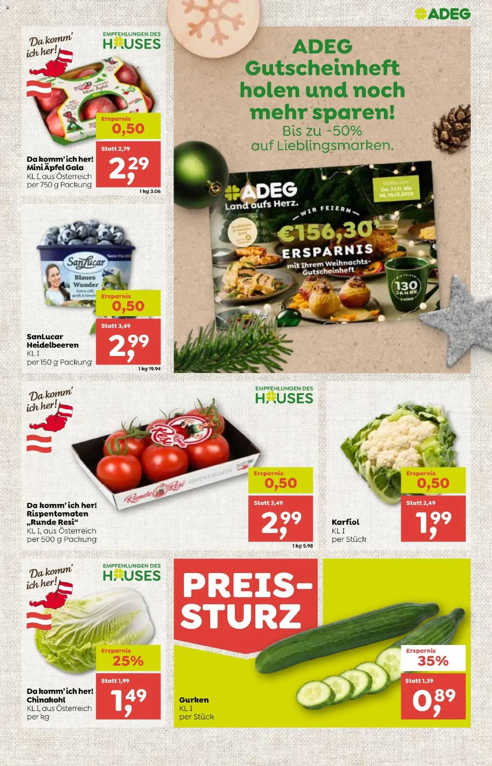 ADEG Flugblatt - Gültiger Prospekt ab 27.11.2025, Seite 3 von insgesamt 12