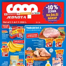 COOP Jednota leták - náhľad letáku platný od 03.09.2026