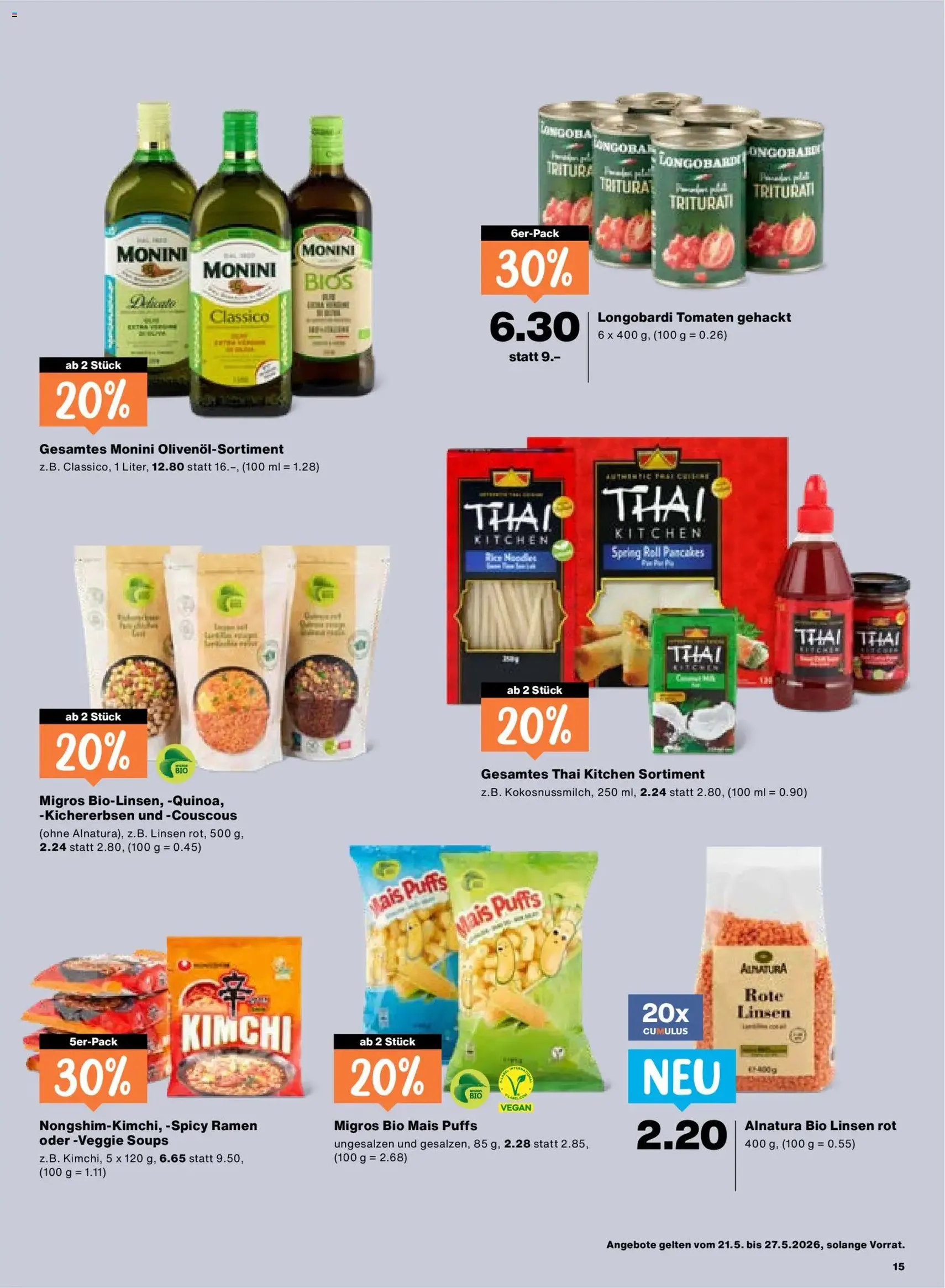 Migros aktionen - Gültiger Prospekt ab 21.05.2026, Seite 15 von insgesamt 24