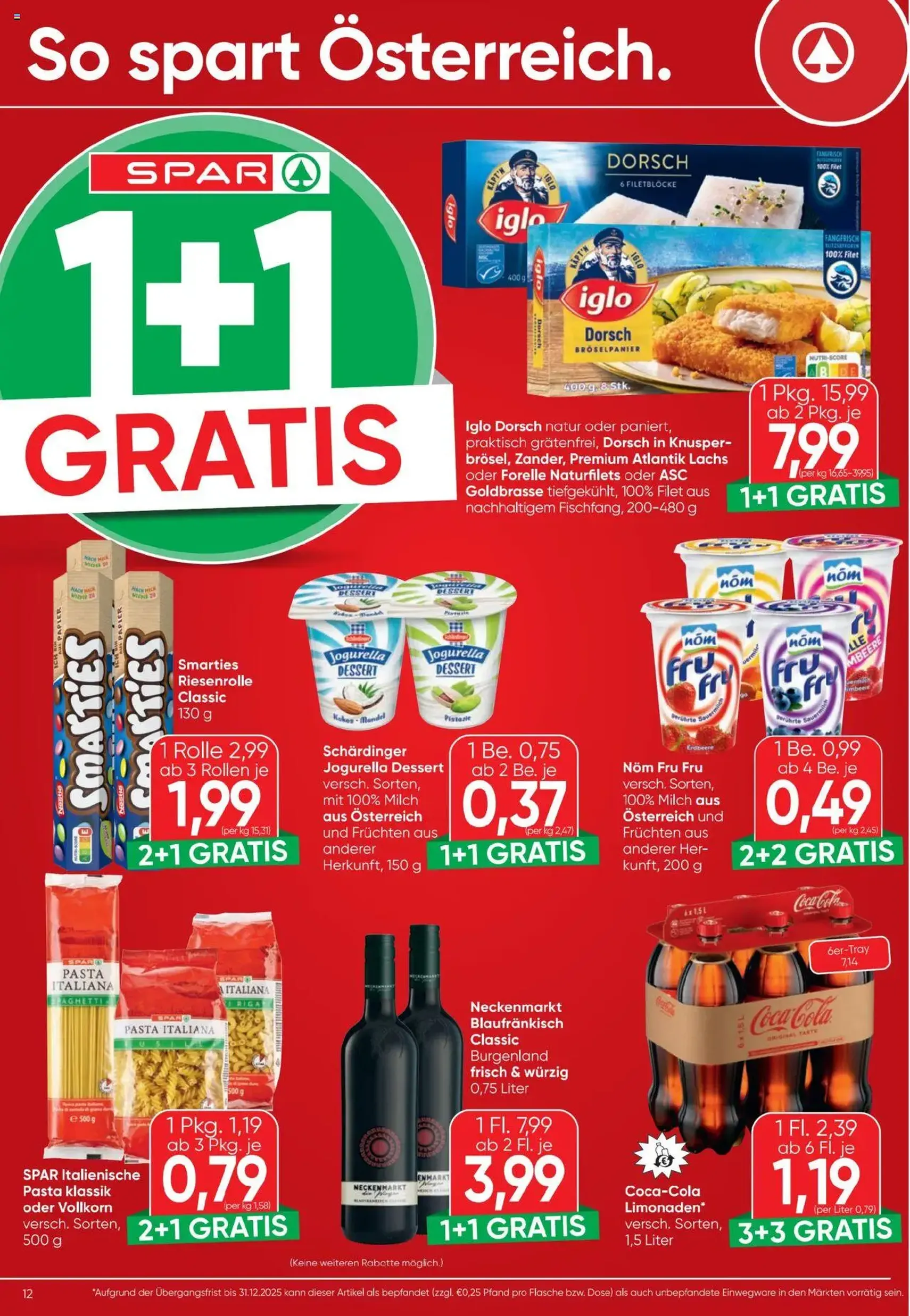 Spar Flugblatt - Gültiger Prospekt ab 21.08.2025, Seite 12 von insgesamt 16 Spar Flugblatt - Gültiger Prospekt ab 21.08.2025, Seite 12 von insgesamt 16