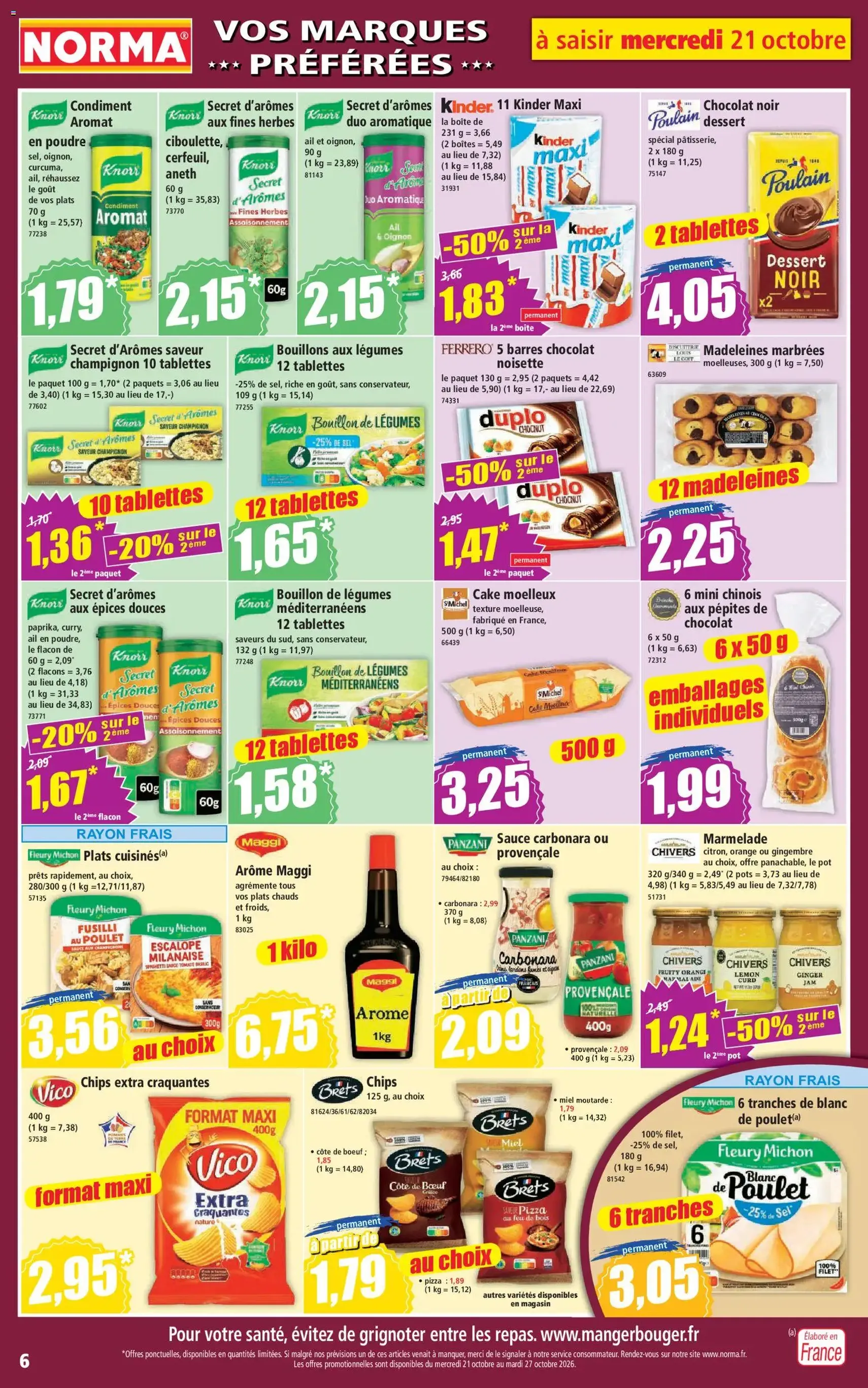 Norma catalogue - brochure valable à partir du 21/10/2026, page 6 sur 12