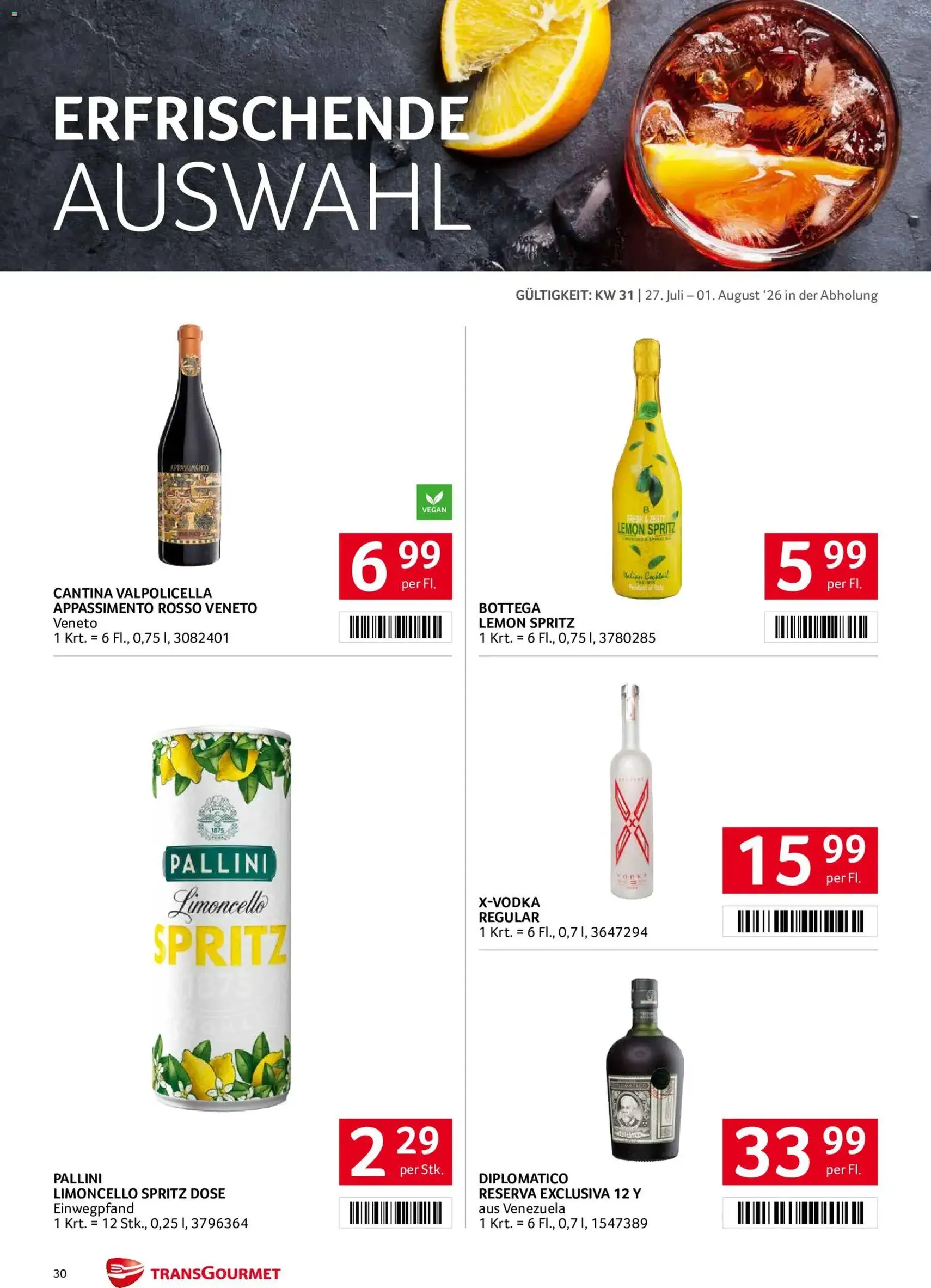 Transgourmet Flugblatt - Gültiger Prospekt ab 27.07.2026, Seite 30 von insgesamt 32