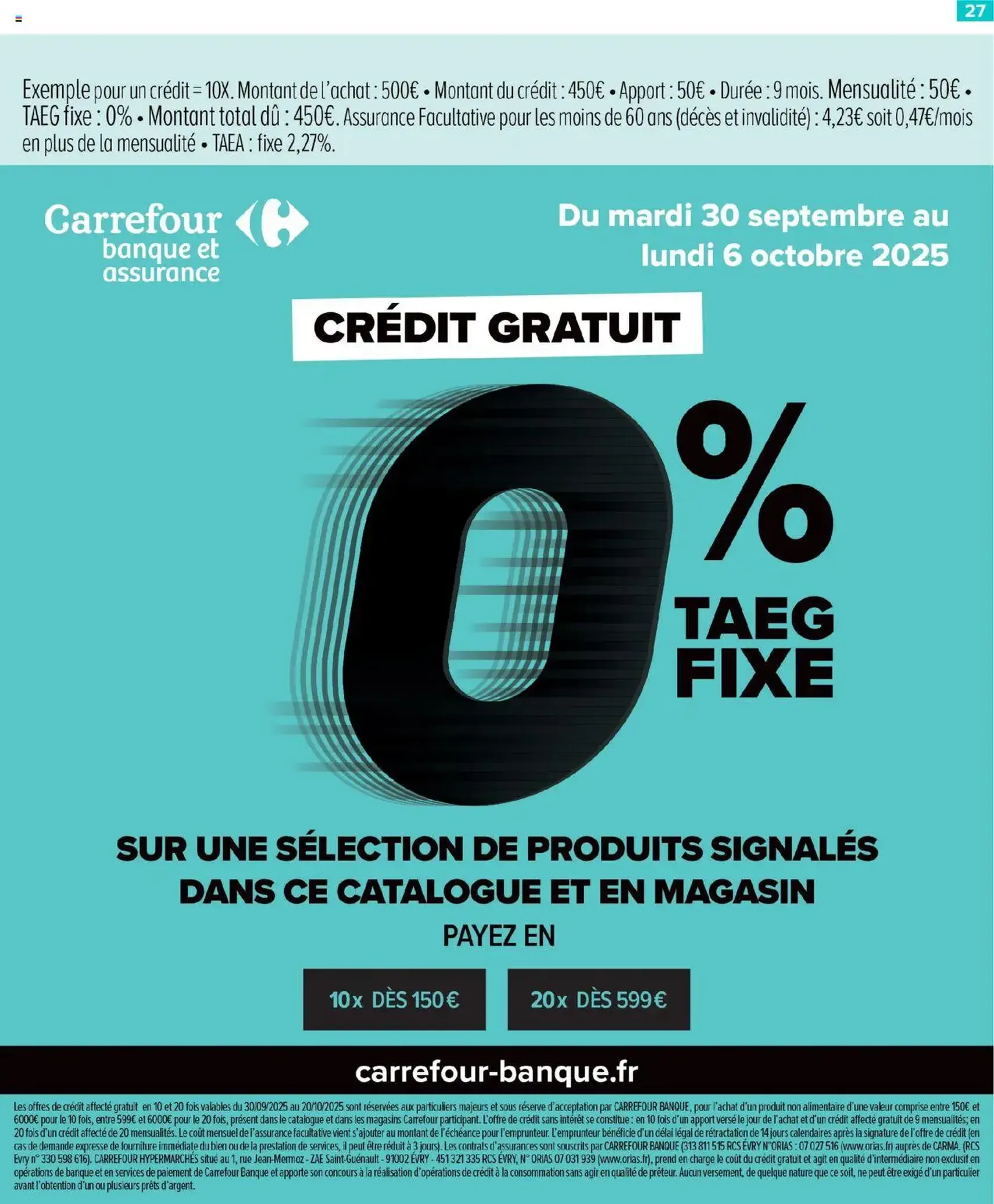 Carrefour catalogue french days faites entrer les bonnes affaires ! - brochure valable à partir du 30/09/2025, page 29 sur 30
