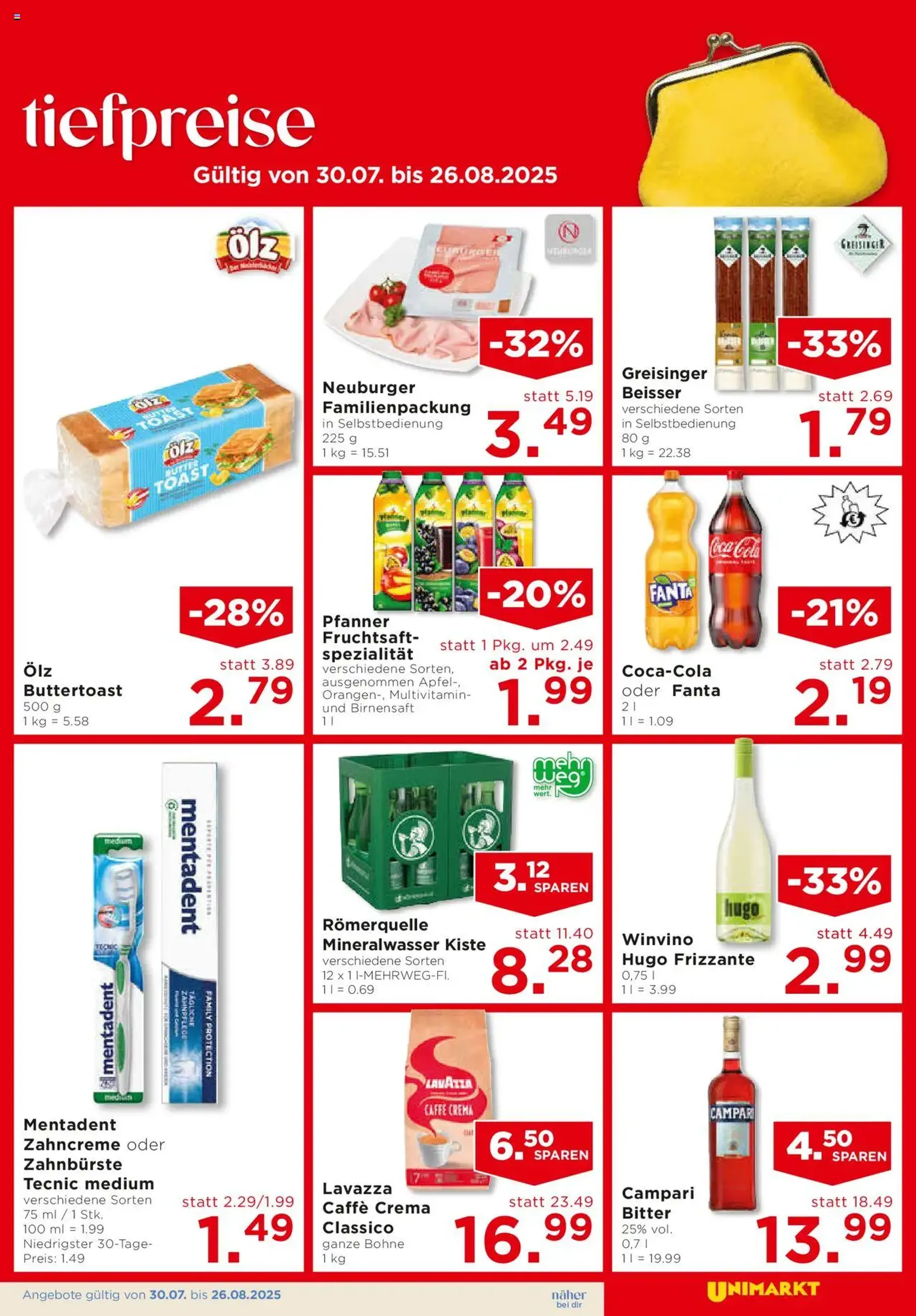 Unimarkt Süd - Gültiger Prospekt ab 30.07.2025, Seite 9 von insgesamt 16 Unimarkt Süd - Gültiger Prospekt ab 30.07.2025, Seite 9 von insgesamt 16