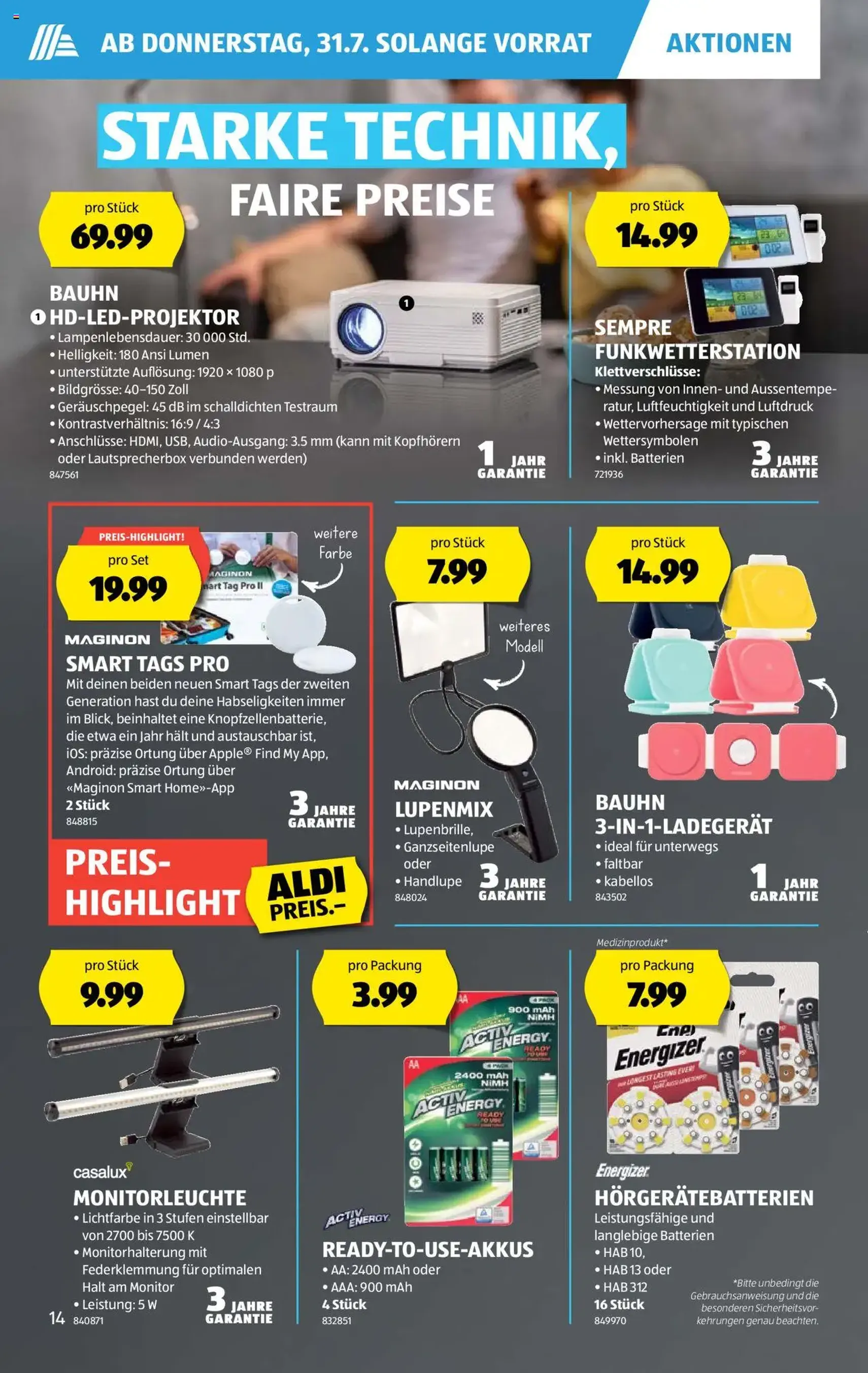 Aldi Aktionen - Gültiger Prospekt ab 31.07.2025, Seite 14 von insgesamt 35 Aldi Aktionen - Gültiger Prospekt ab 31.07.2025, Seite 14 von insgesamt 35