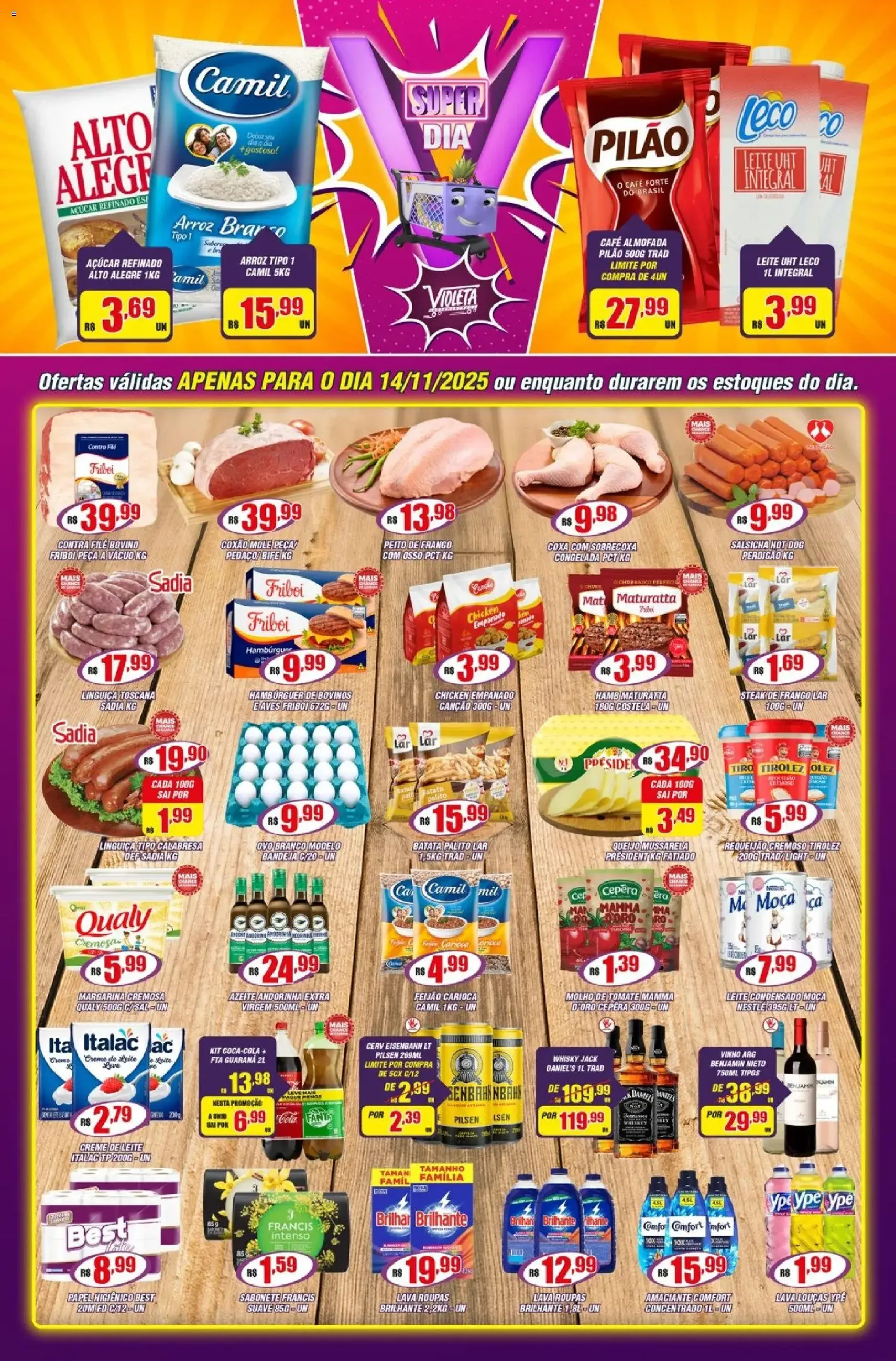 Violeta Supermercados - Ofertas da semana - folheto válido a partir de 14/11/2025 página 1 de 2