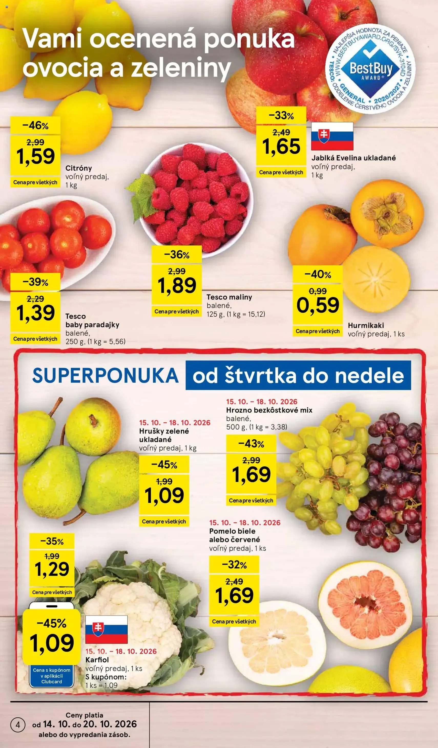 Tesco Hypermarket - leták - platný leták od 14.10.2026 strana 4 z 45