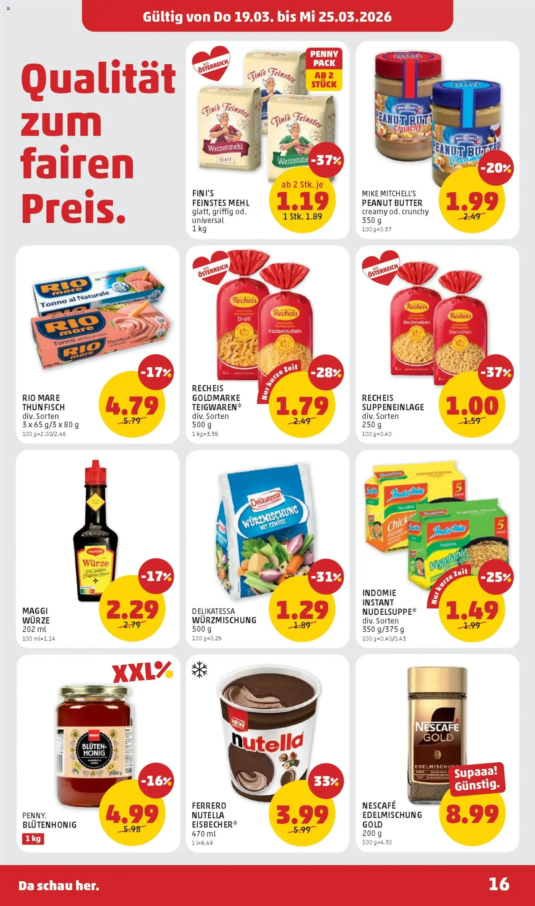 Penny Markt - Flugblatt - Gültiger Prospekt ab 19.03.2026, Seite 16 von insgesamt 32