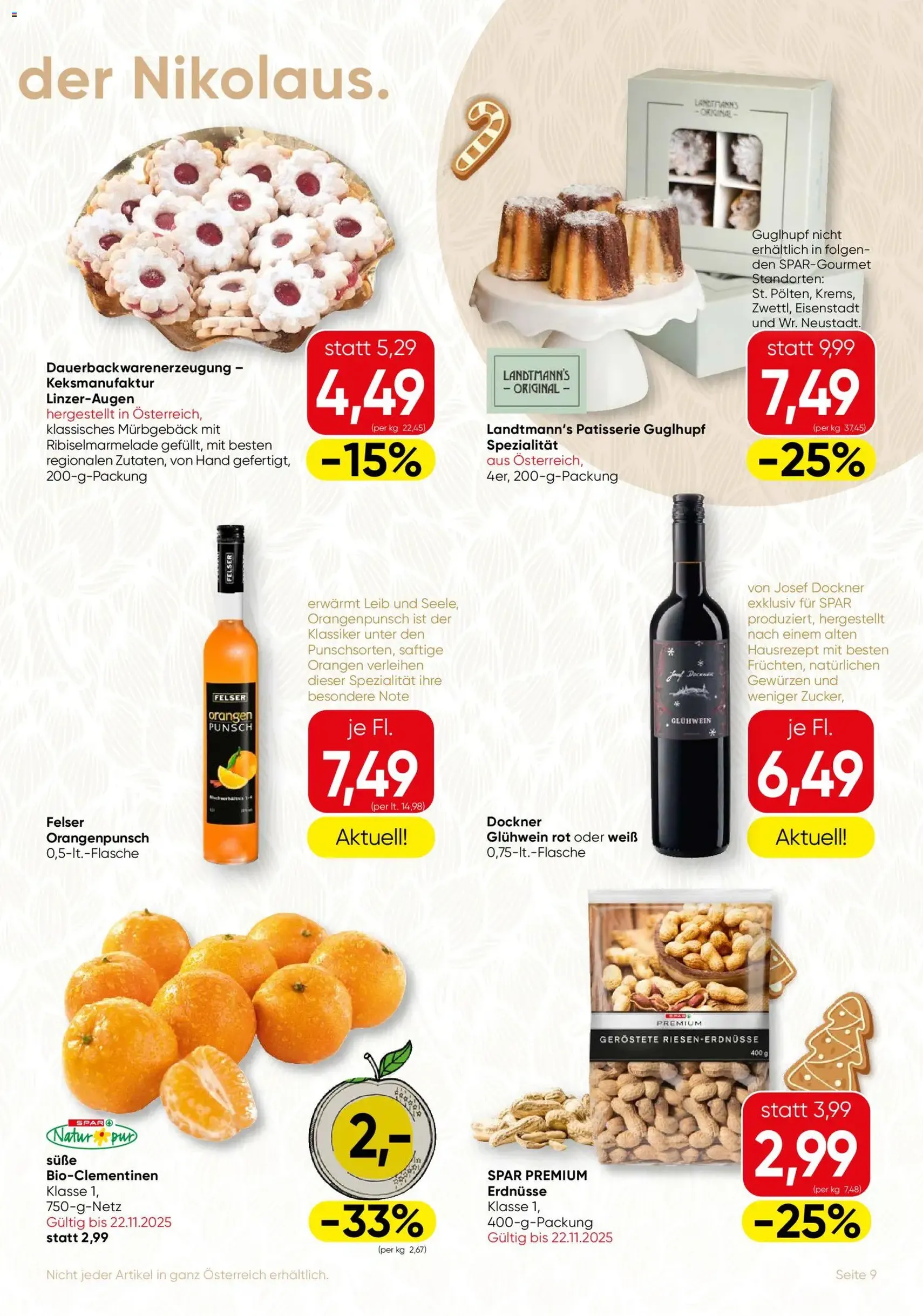 SPAR Gourmet Flugblatt - Gültiger Prospekt ab 20.11.2025, Seite 9 von insgesamt 12
