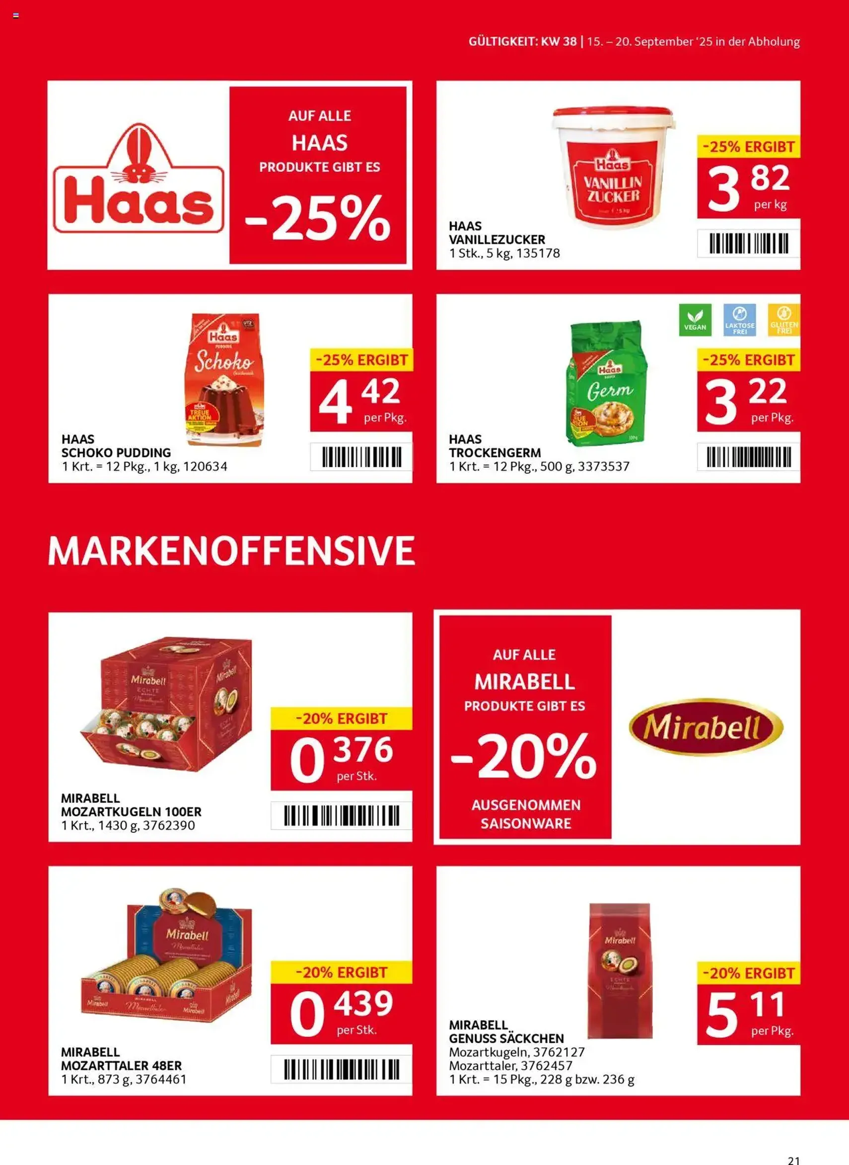 Transgourmet Flugblatt - Gültiger Prospekt ab 14.09.2025, Seite 21 von insgesamt 36 Transgourmet Flugblatt - Gültiger Prospekt ab 14.09.2025, Seite 21 von insgesamt 36