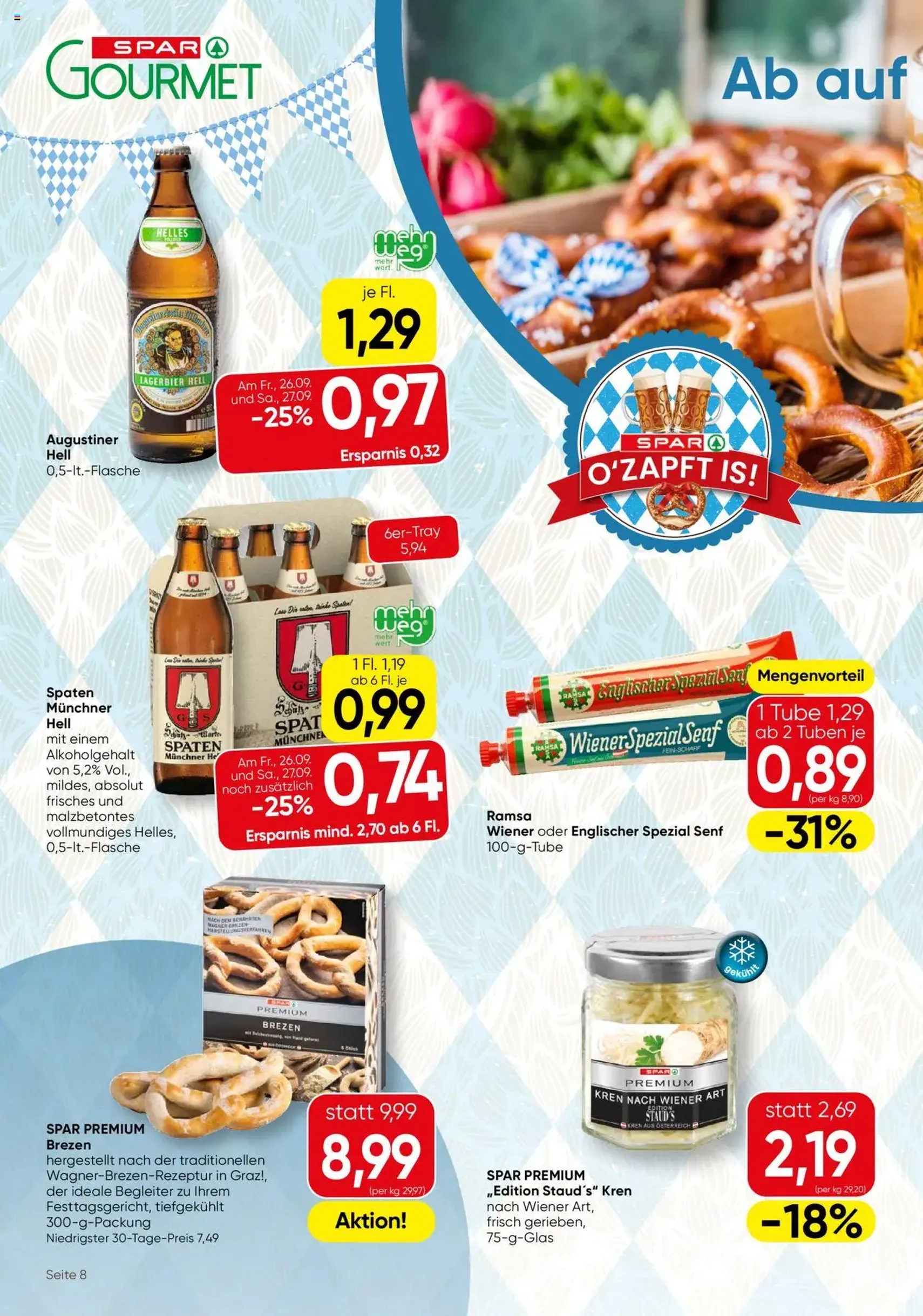 SPAR Gourmet Flugblatt - Gültiger Prospekt ab 25.09.2025, Seite 8 von insgesamt 12