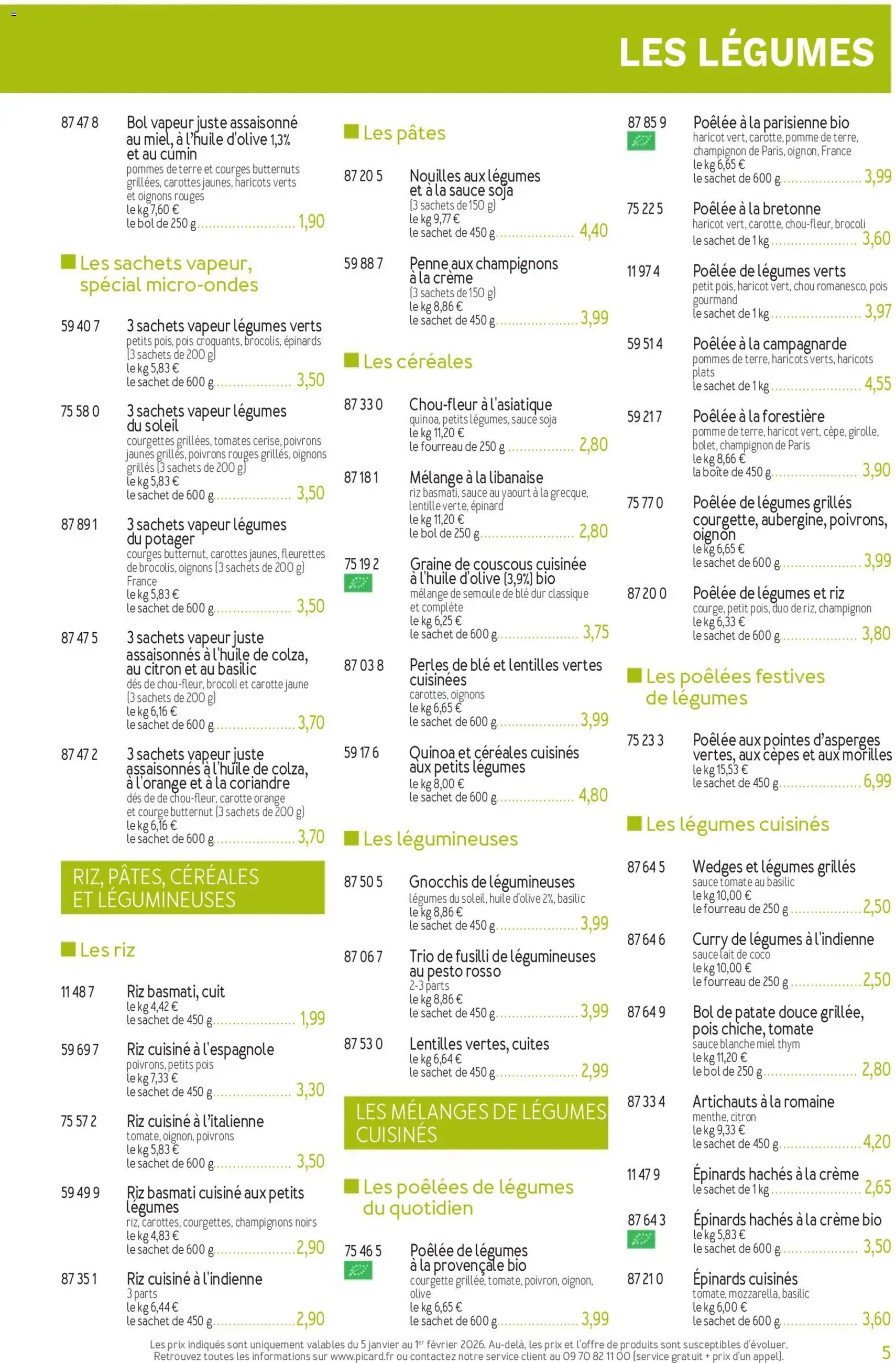 Picard catalogue - brochure valable à partir du 05/01/2026, page 5 sur 36