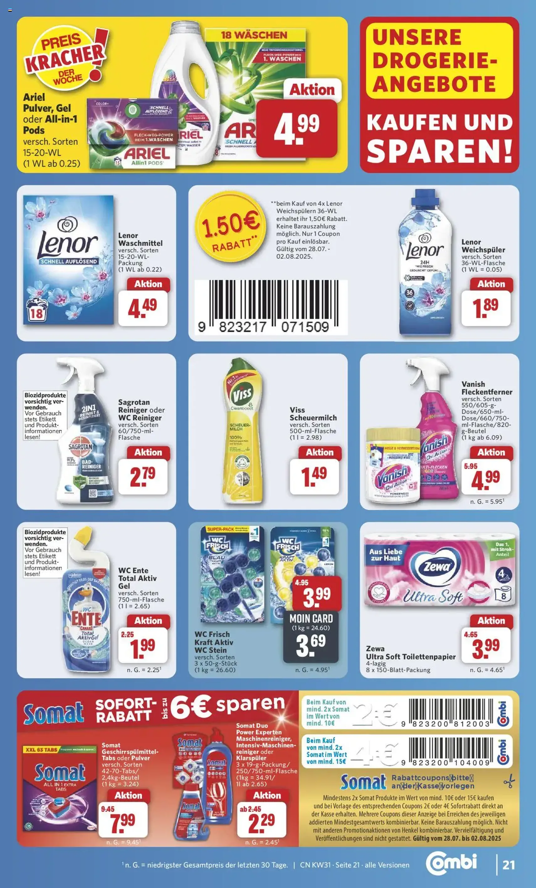 Combi Prospekt - Gültiger Prospekt ab 28.07.2025, Seite 28 von insgesamt 36 Combi Prospekt - Gültiger Prospekt ab 28.07.2025, Seite 28 von insgesamt 36