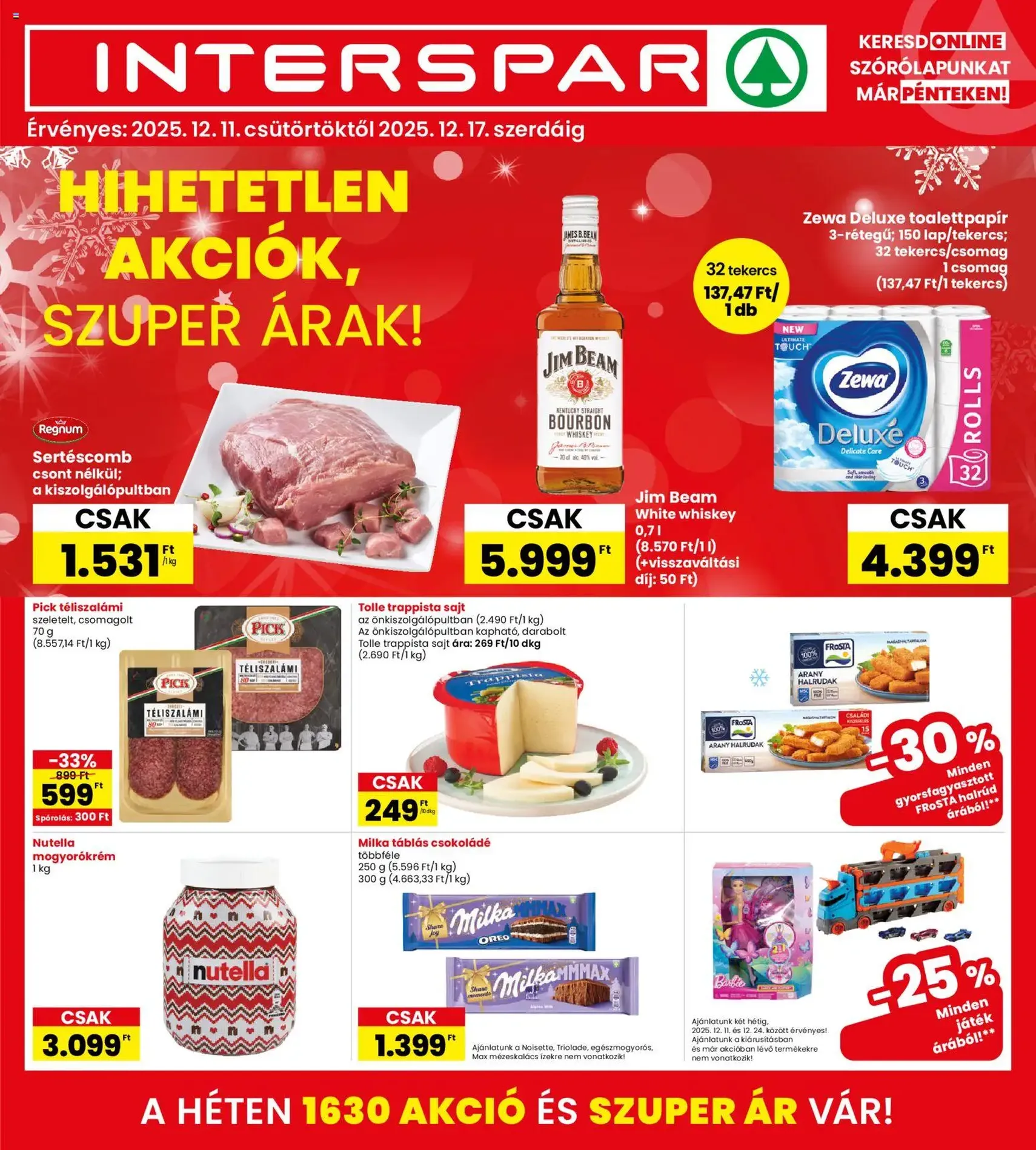 Interspar Akciós újság - 2025.12.11. érvényes szórólap 1 oldal 24 oldalból