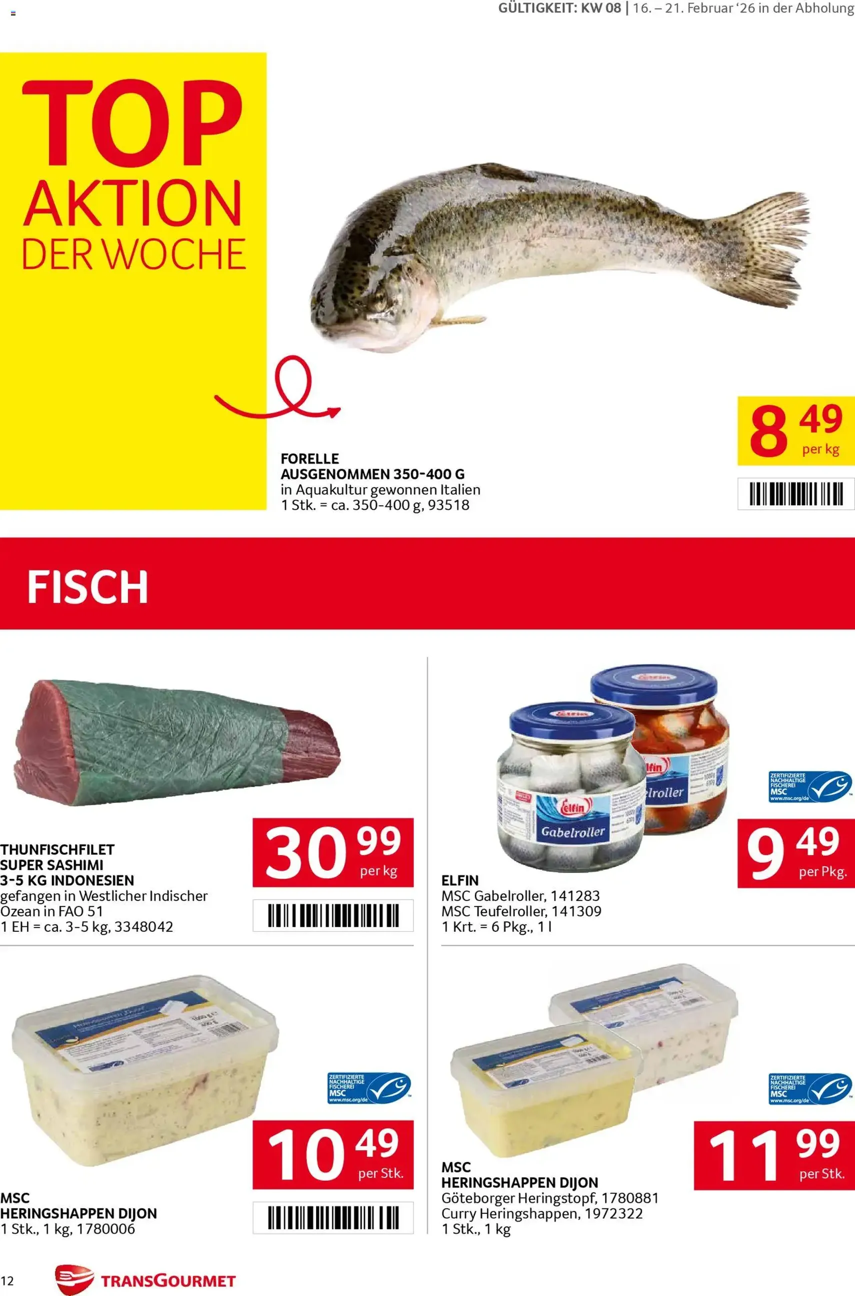 Transgourmet Flugblatt - Gültiger Prospekt ab 16.02.2026, Seite 12 von insgesamt 28