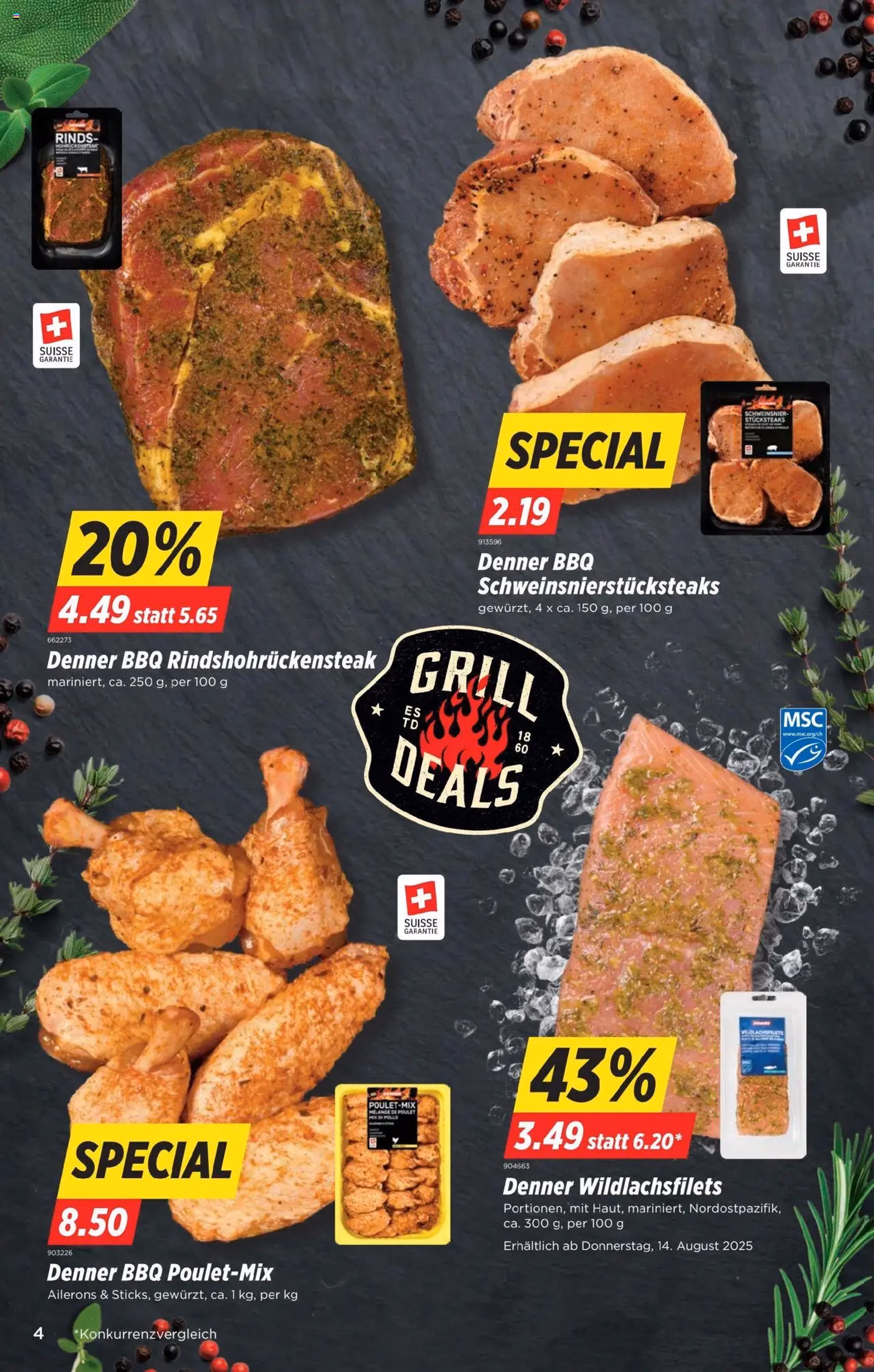 Denner Aktionen - Gültiger Prospekt ab 12.08.2025, Seite 4 von insgesamt 26 Denner Aktionen - Gültiger Prospekt ab 12.08.2025, Seite 4 von insgesamt 26