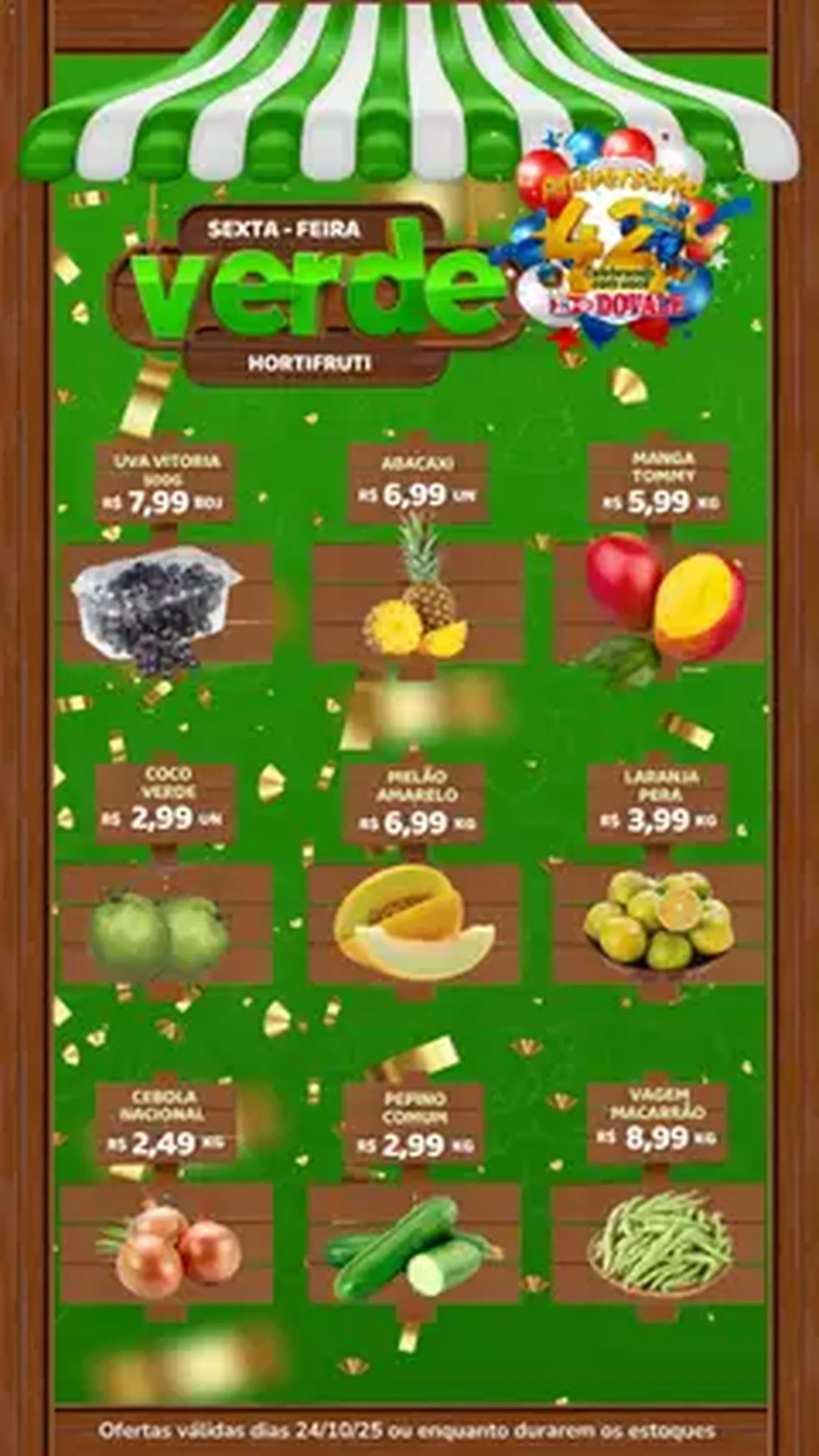 Dovale - Ofertas Hortifruti - folheto válido a partir de 24/10/2025 página 1 de 1