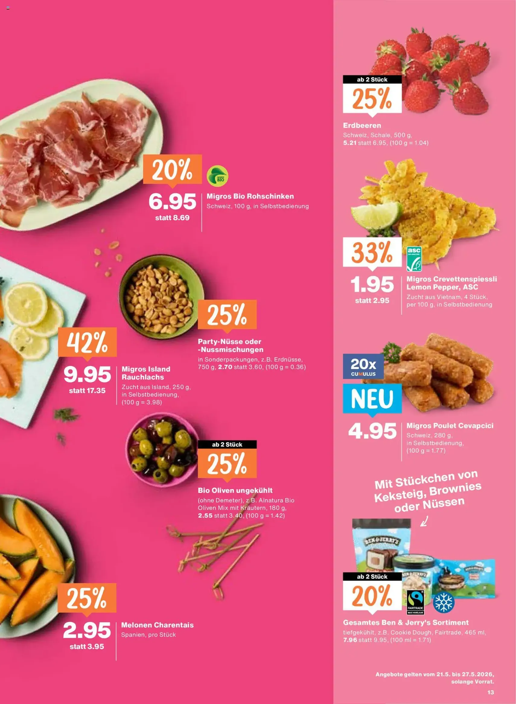 Migros aktionen - Gültiger Prospekt ab 21.05.2026, Seite 13 von insgesamt 24