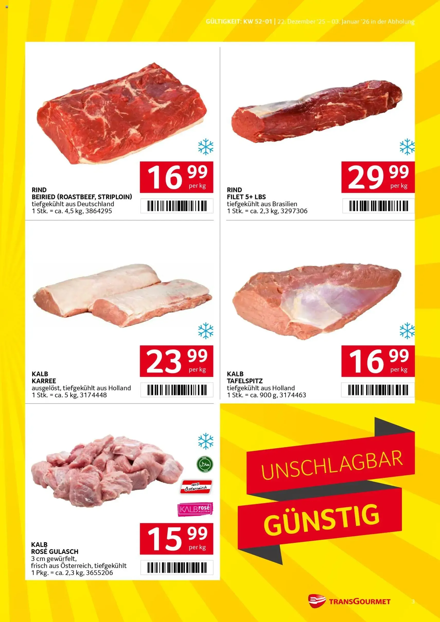 Transgourmet Flugblatt - Gültiger Prospekt ab 22.12.2025, Seite 3 von insgesamt 36