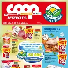 COOP Jednota leták - náhľad letáku platný od 09.07.2026