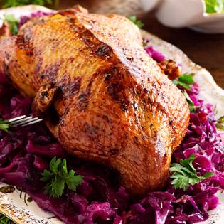 Aperçu de la recette Canard rôti au chou