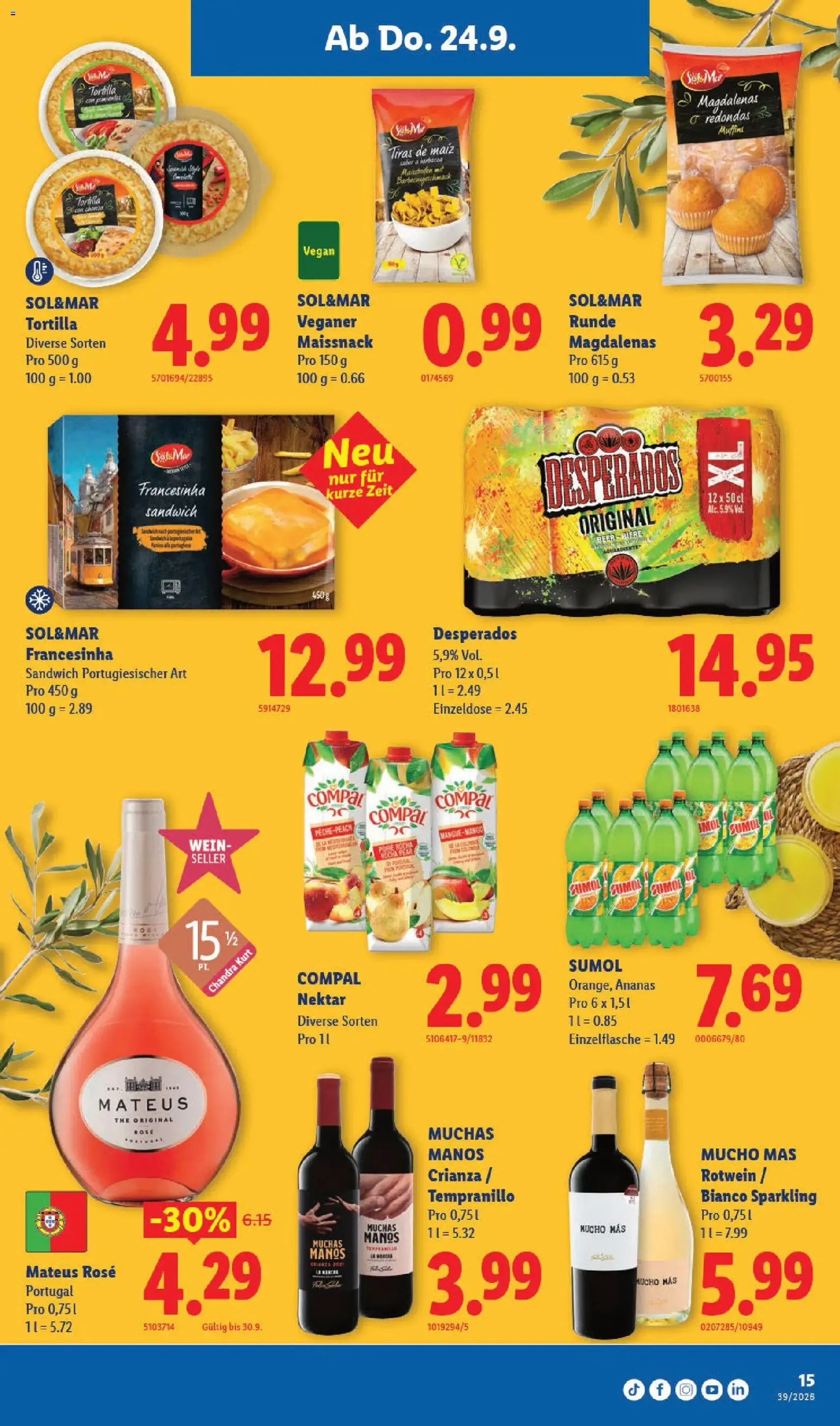 Lidl aktionen - Gültiger Prospekt ab 24.09.2026, Seite 15 von insgesamt 32