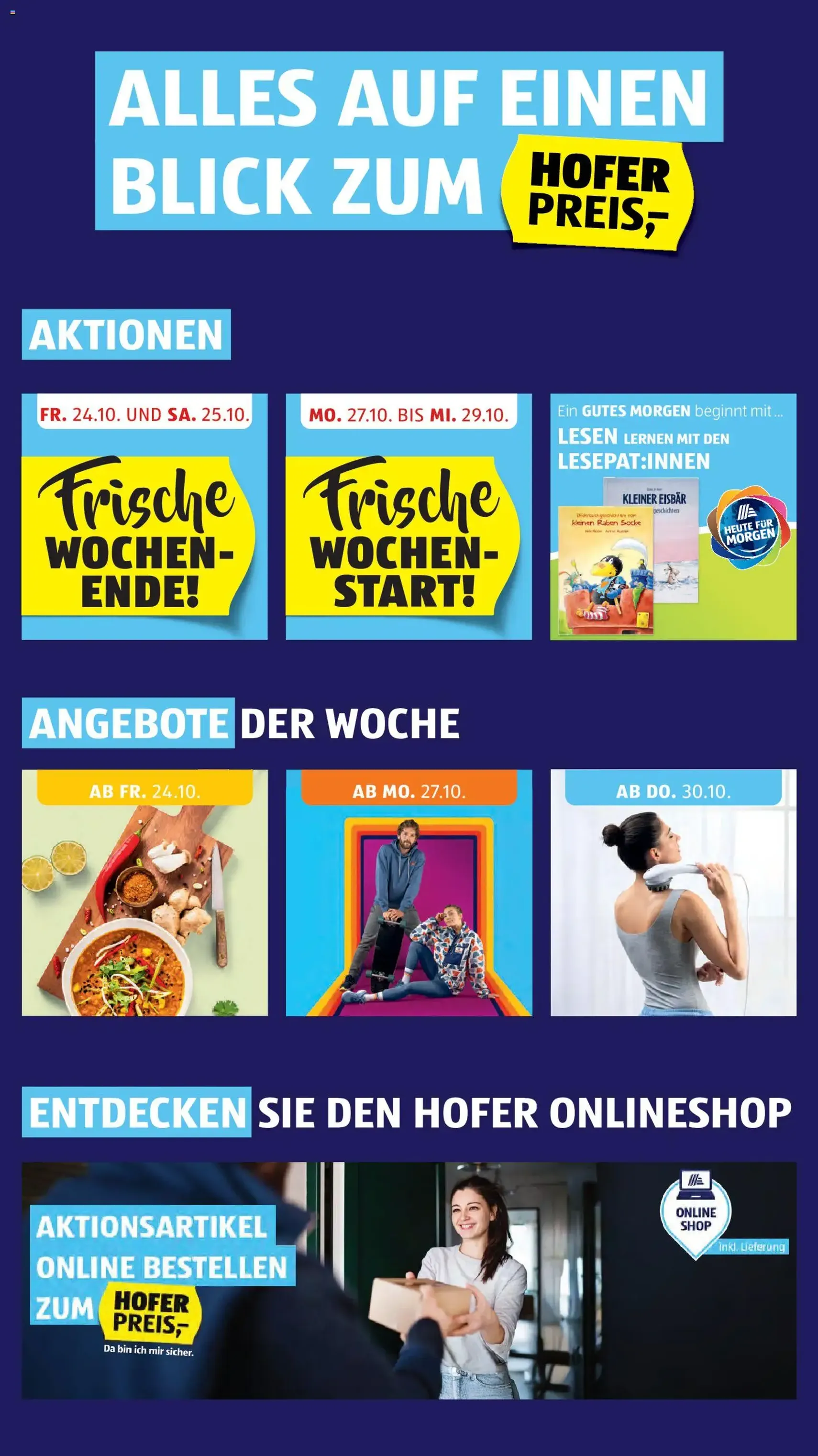 Hofer Flugblatt - Gültiger Prospekt ab 24.10.2025, Seite 2 von insgesamt 45 Hofer Flugblatt - Gültiger Prospekt ab 24.10.2025, Seite 2 von insgesamt 45