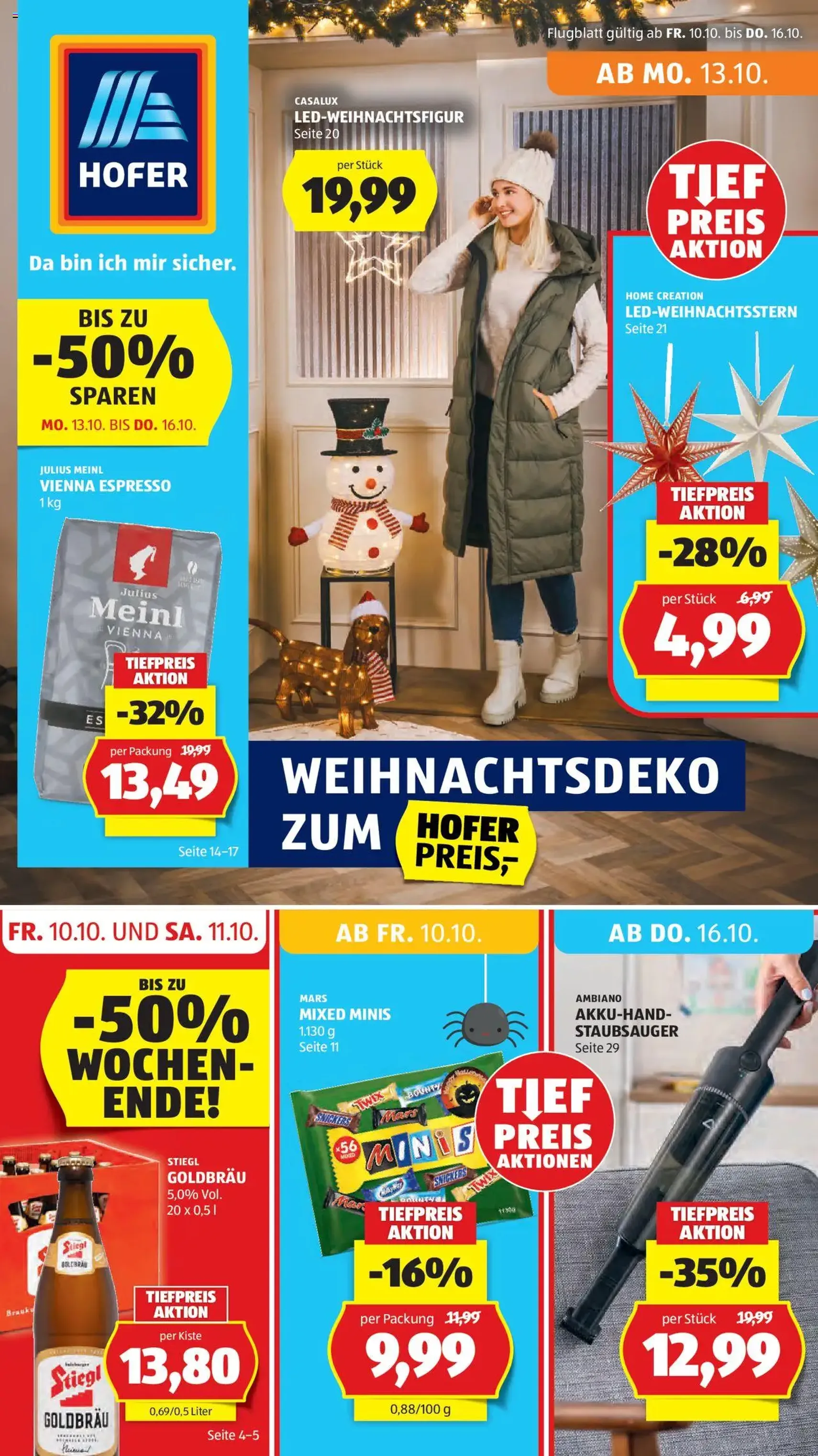 Hofer Flugblatt - Gültiger Prospekt ab 10.10.2025, Seite 1 von insgesamt 40