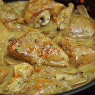 Recipe preview Easy and tasty homemade chicken fricassee recipe