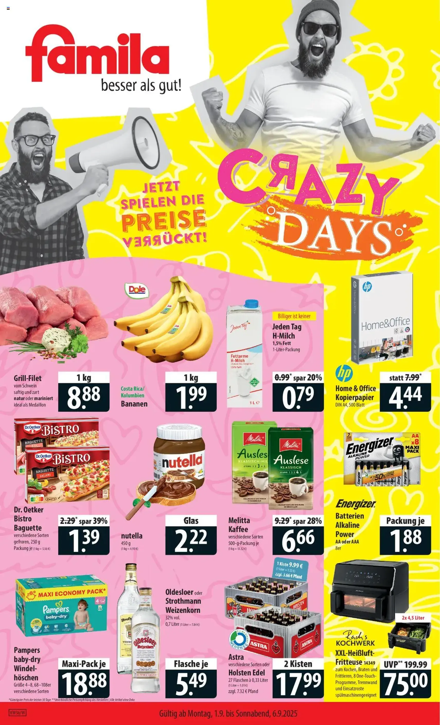 Famila Prospekt - Gültiger Prospekt ab 01.09.2025, Seite 1 von insgesamt 24 Famila Prospekt - Gültiger Prospekt ab 01.09.2025, Seite 1 von insgesamt 24