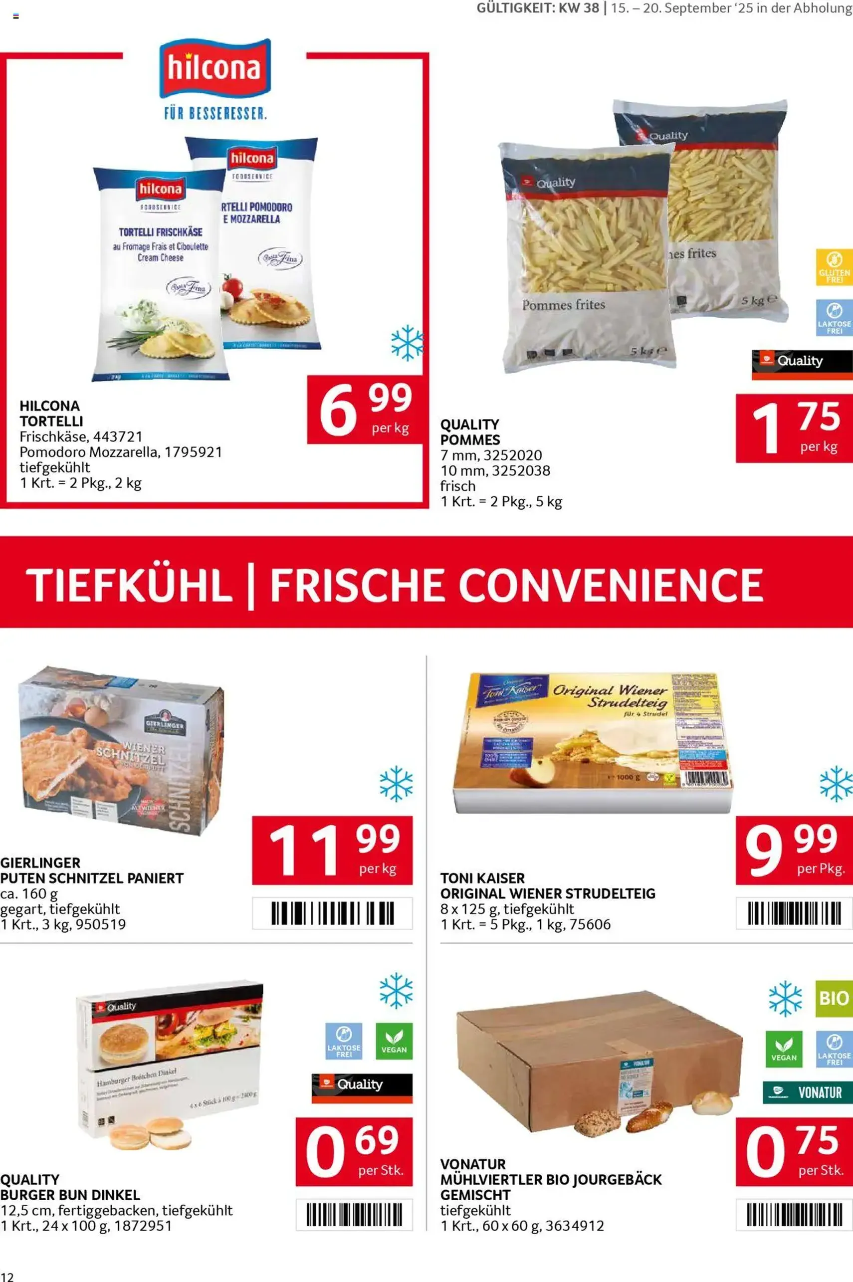 Transgourmet Flugblatt - Gültiger Prospekt ab 14.09.2025, Seite 12 von insgesamt 36 Transgourmet Flugblatt - Gültiger Prospekt ab 14.09.2025, Seite 12 von insgesamt 36