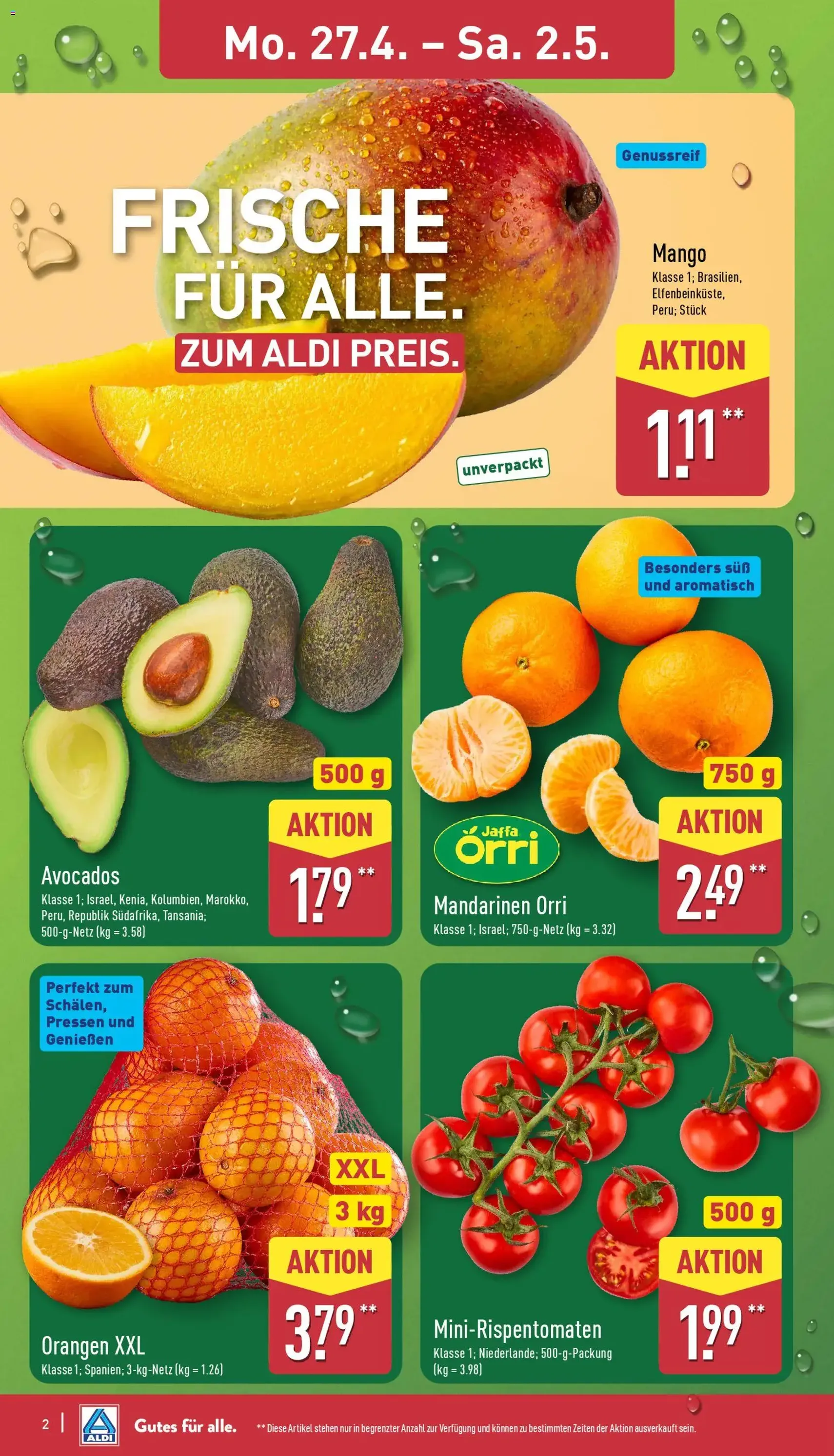 Aldi Prospekt - Gültiger Prospekt ab 27.04.2026, Seite 2 von insgesamt 37