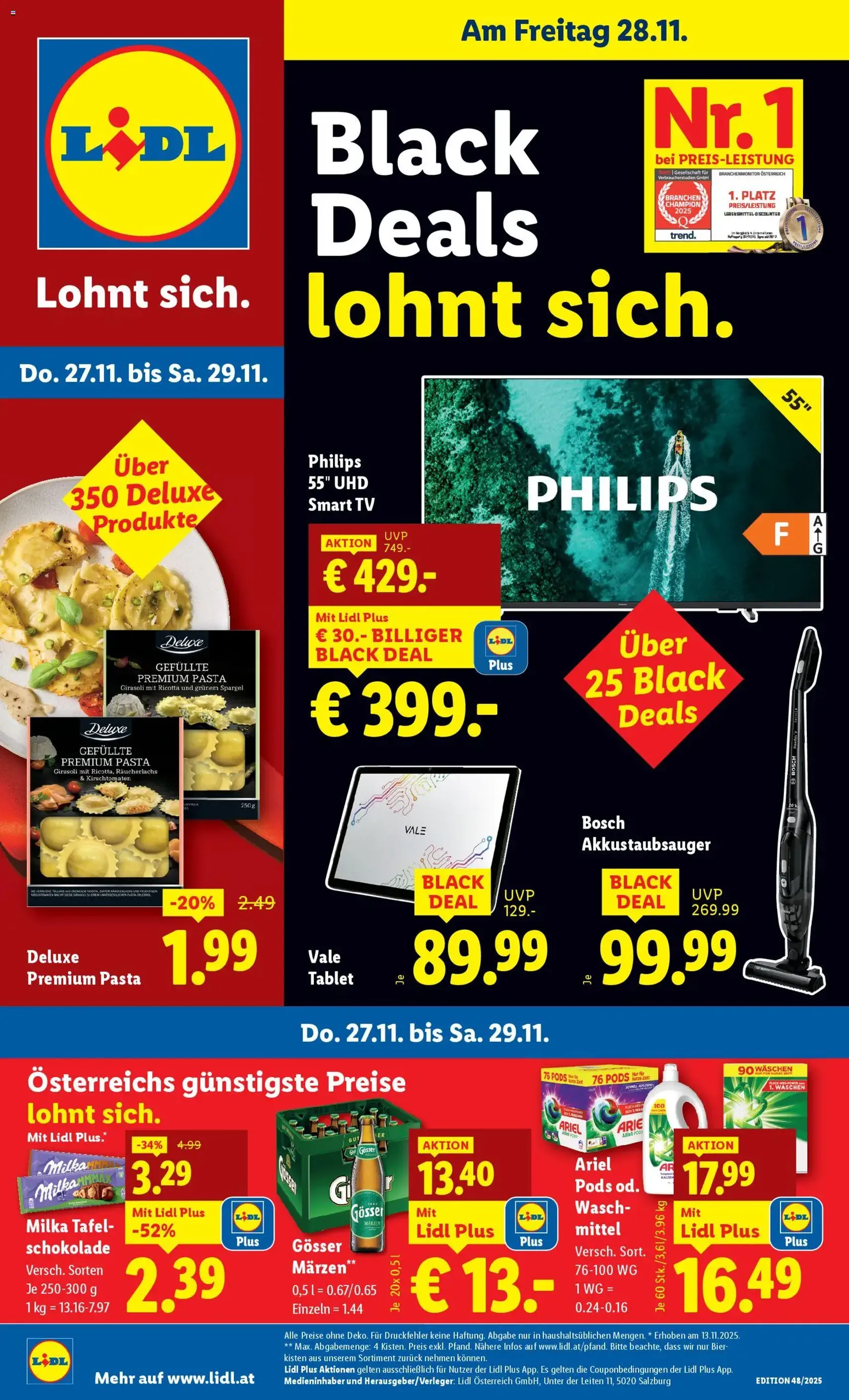 Lidl - Black Friday - Gültiger Prospekt ab 27.11.2025, Seite 1 von insgesamt 52