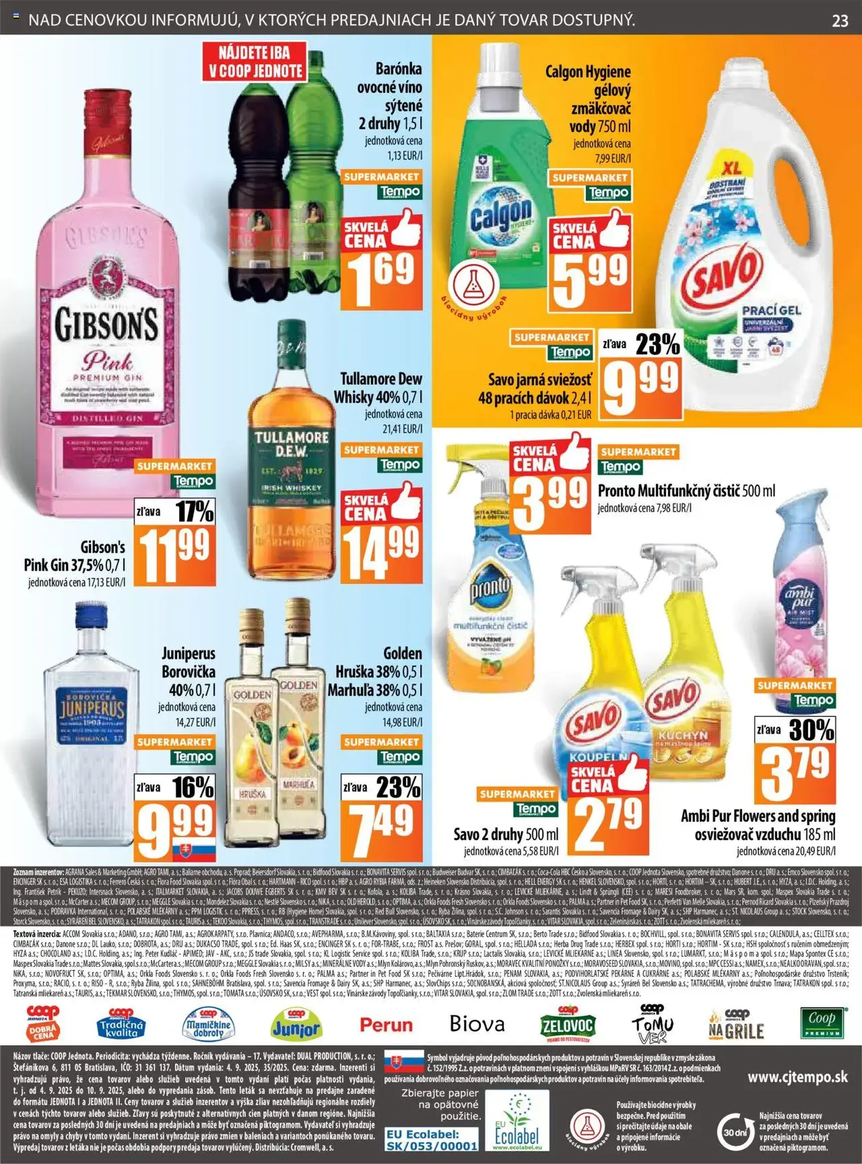 COOP Jednota leták - platný leták od 04.09.2025 strana 23 z 28 COOP Jednota leták - platný leták od 04.09.2025 strana 23 z 28