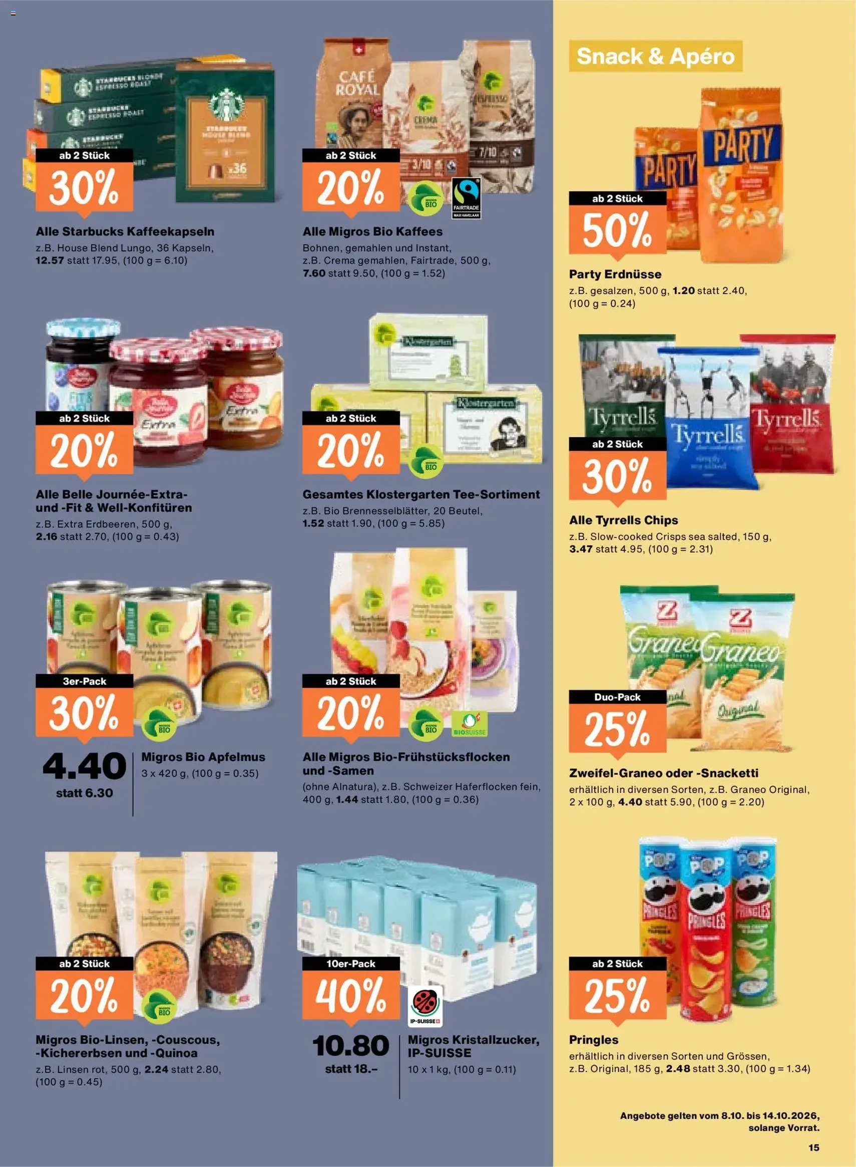 Migros aktionen - Gültiger Prospekt ab 08.10.2026, Seite 15 von insgesamt 24