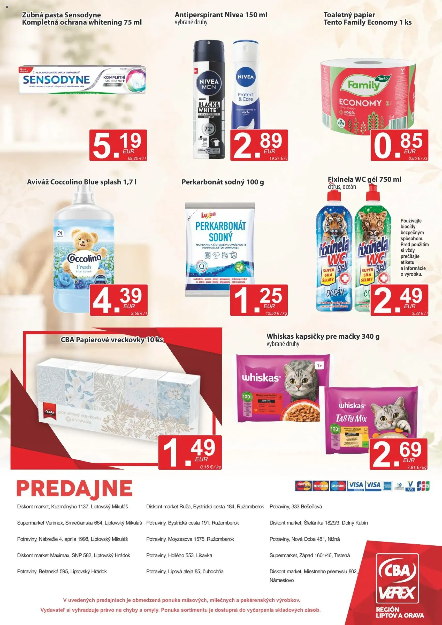 CBA Verex leták - platný leták od 20.08.2026 strana 12 z 12