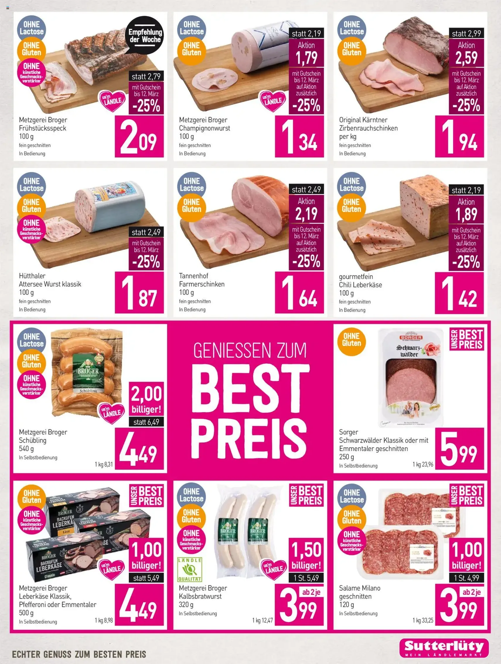 Sutterlüty Flugblatt - Gültiger Prospekt ab 05.03.2026, Seite 7 von insgesamt 24