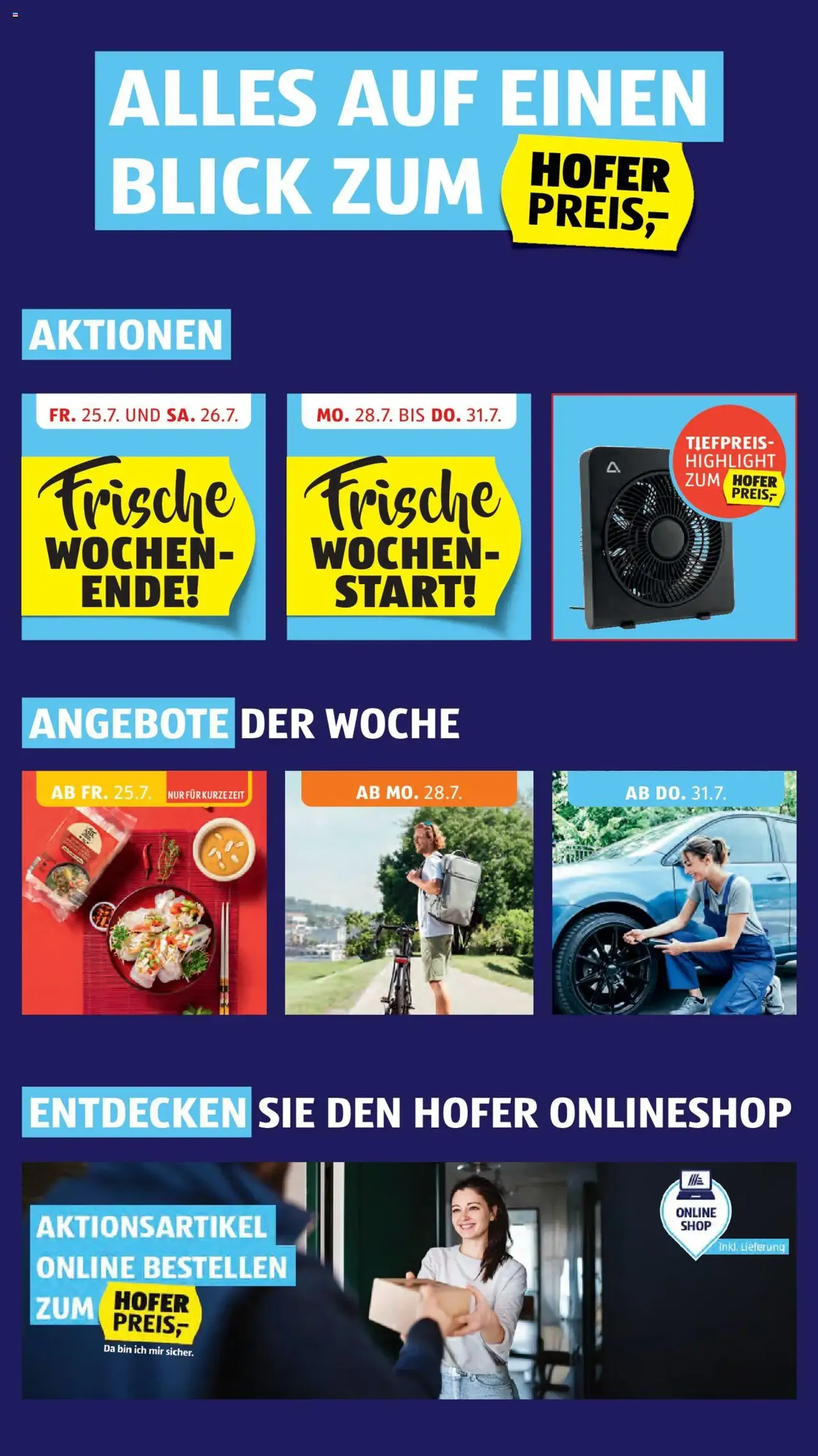 Hofer Flugblatt - Gültiger Prospekt ab 25.07.2025, Seite 2 von insgesamt 41 Hofer Flugblatt - Gültiger Prospekt ab 25.07.2025, Seite 2 von insgesamt 41
