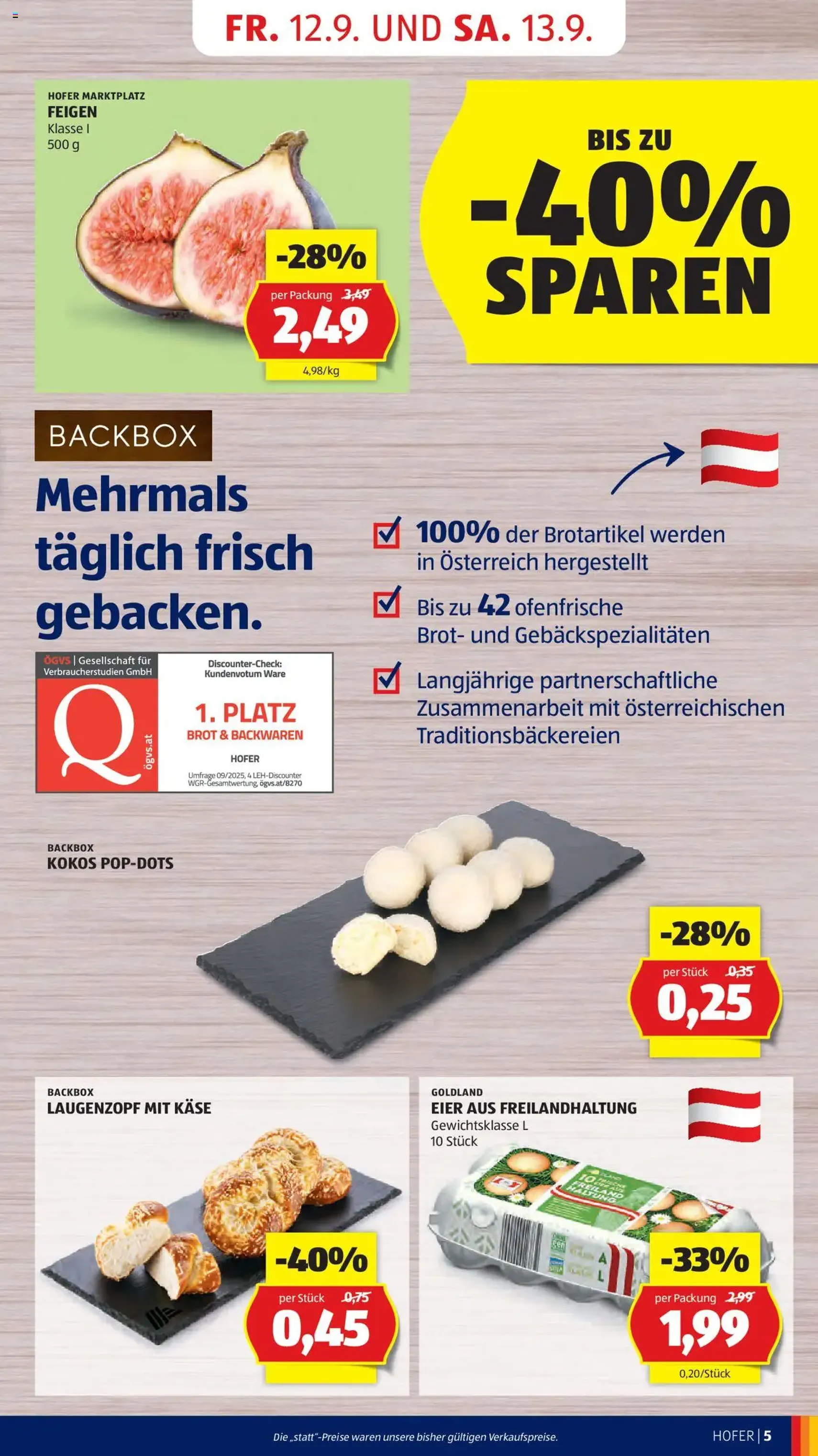 Hofer Flugblatt - Gültiger Prospekt ab 12.09.2025, Seite 7 von insgesamt 49
