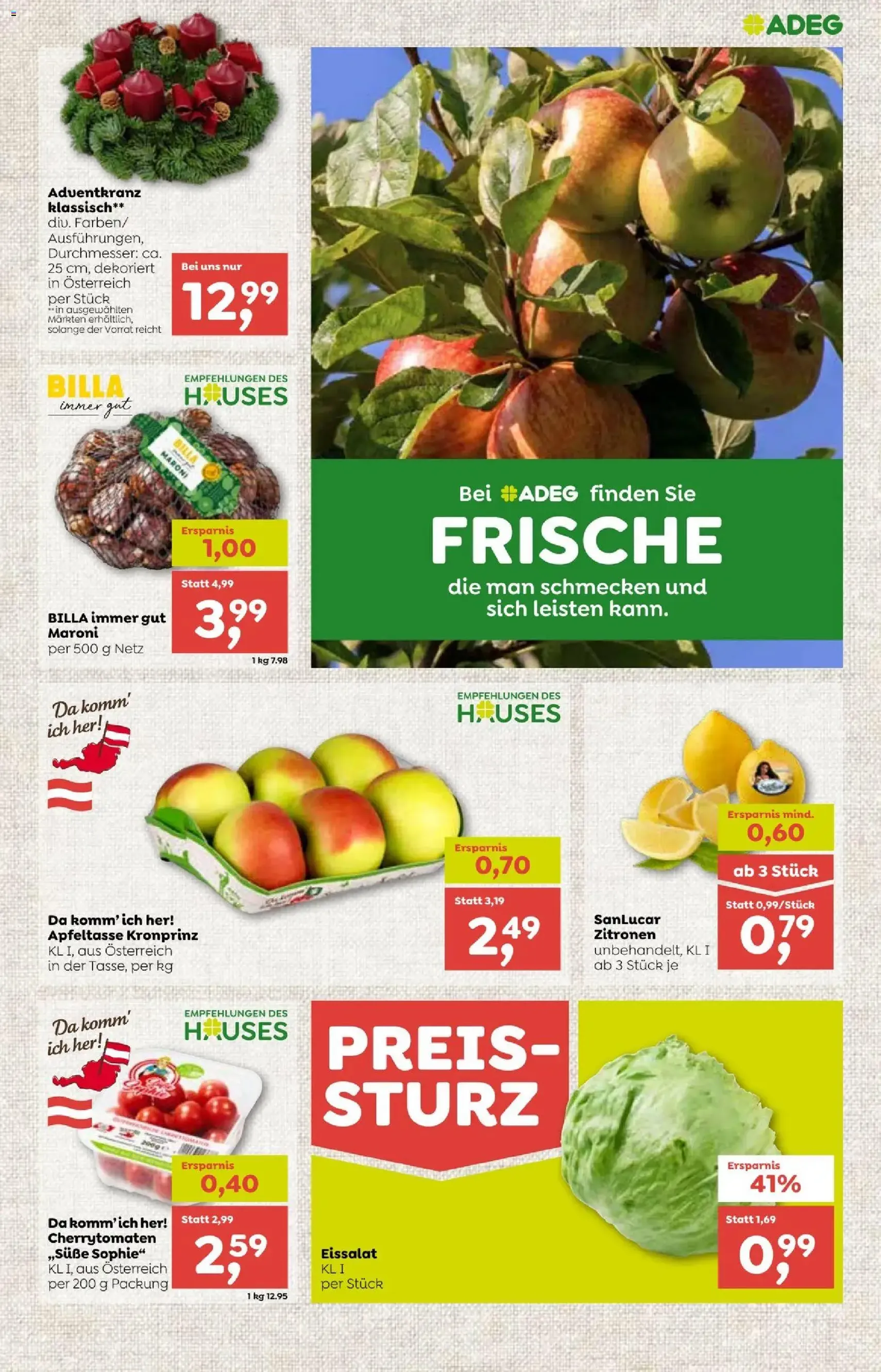 ADEG Flugblatt - Gültiger Prospekt ab 20.11.2025, Seite 3 von insgesamt 12