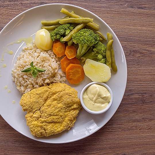 Anteprima ricetta Petto di pollo alla senape con riso