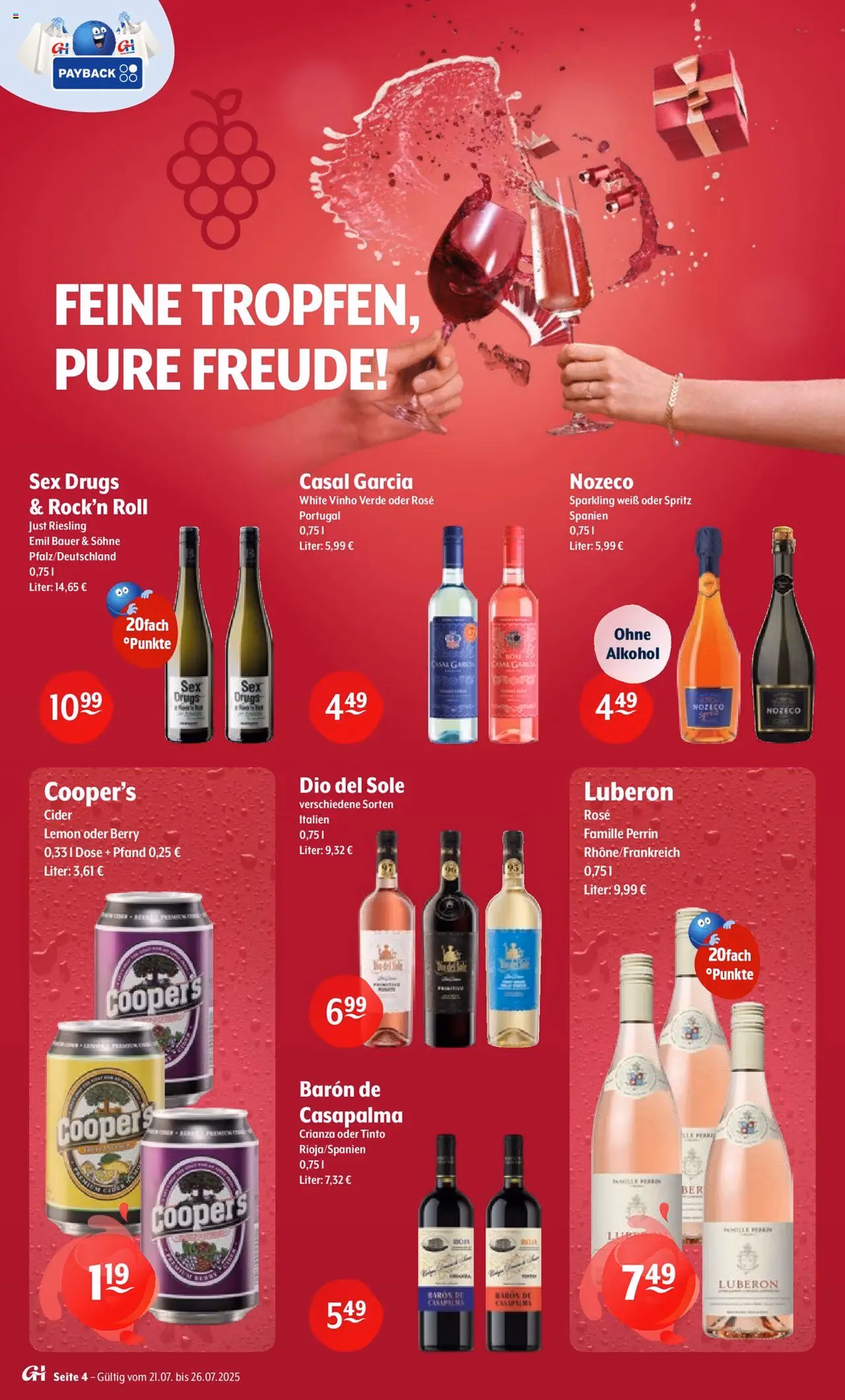 Trink und Spare Prospekt - Gültiger Prospekt ab 21.07.2025, Seite 4 von insgesamt 8