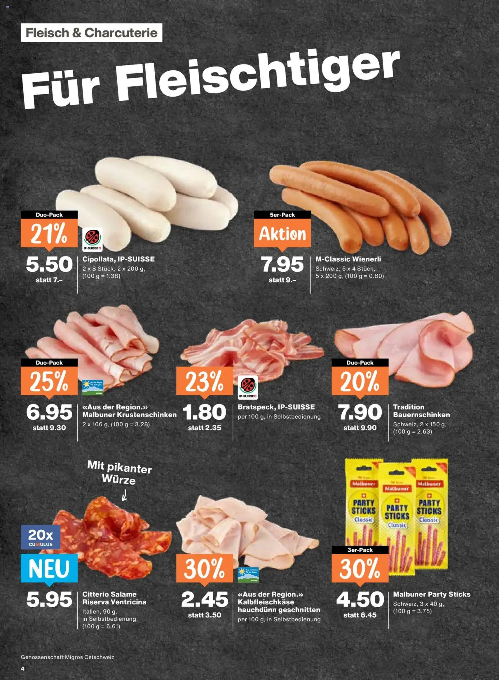 Migros aktionen - Gültiger Prospekt ab 16.07.2026, Seite 4 von insgesamt 20