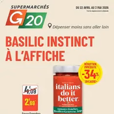 G20 Supermarchés catalogue - Prévisualisation du catalogue valable à partir du 22/04/2026