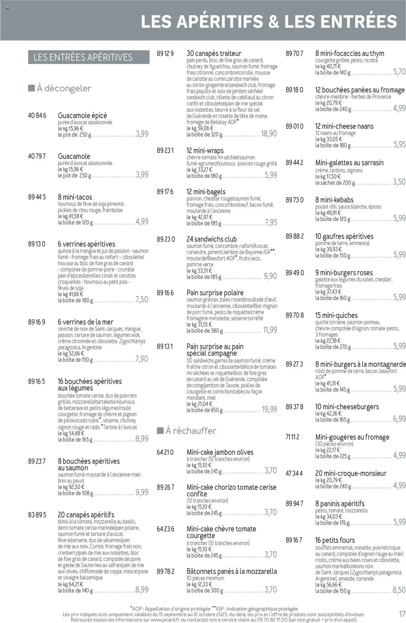 Picard catalogue - brochure valable à partir du 15/09/2025, page 17 sur 36 Picard catalogue - brochure valable à partir du 15/09/2025, page 17 sur 36