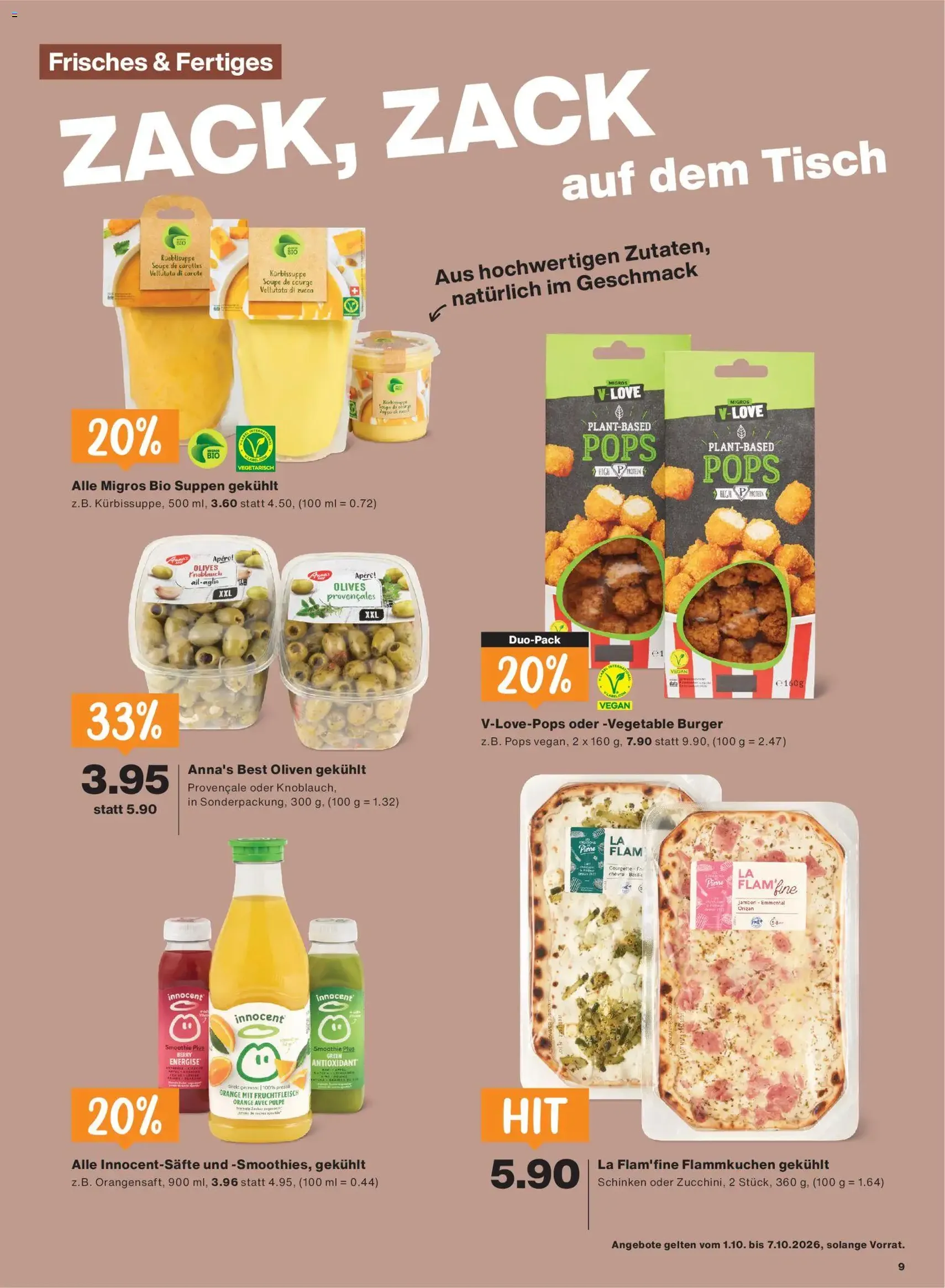 Migros aktionen - Gültiger Prospekt ab 01.10.2026, Seite 9 von insgesamt 24