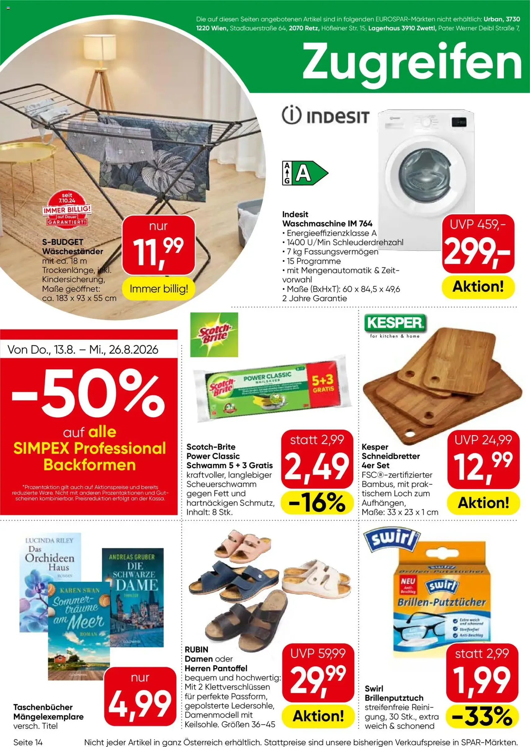 Eurospar Flugblatt - Gültiger Prospekt ab 13.08.2026, Seite 14 von insgesamt 16